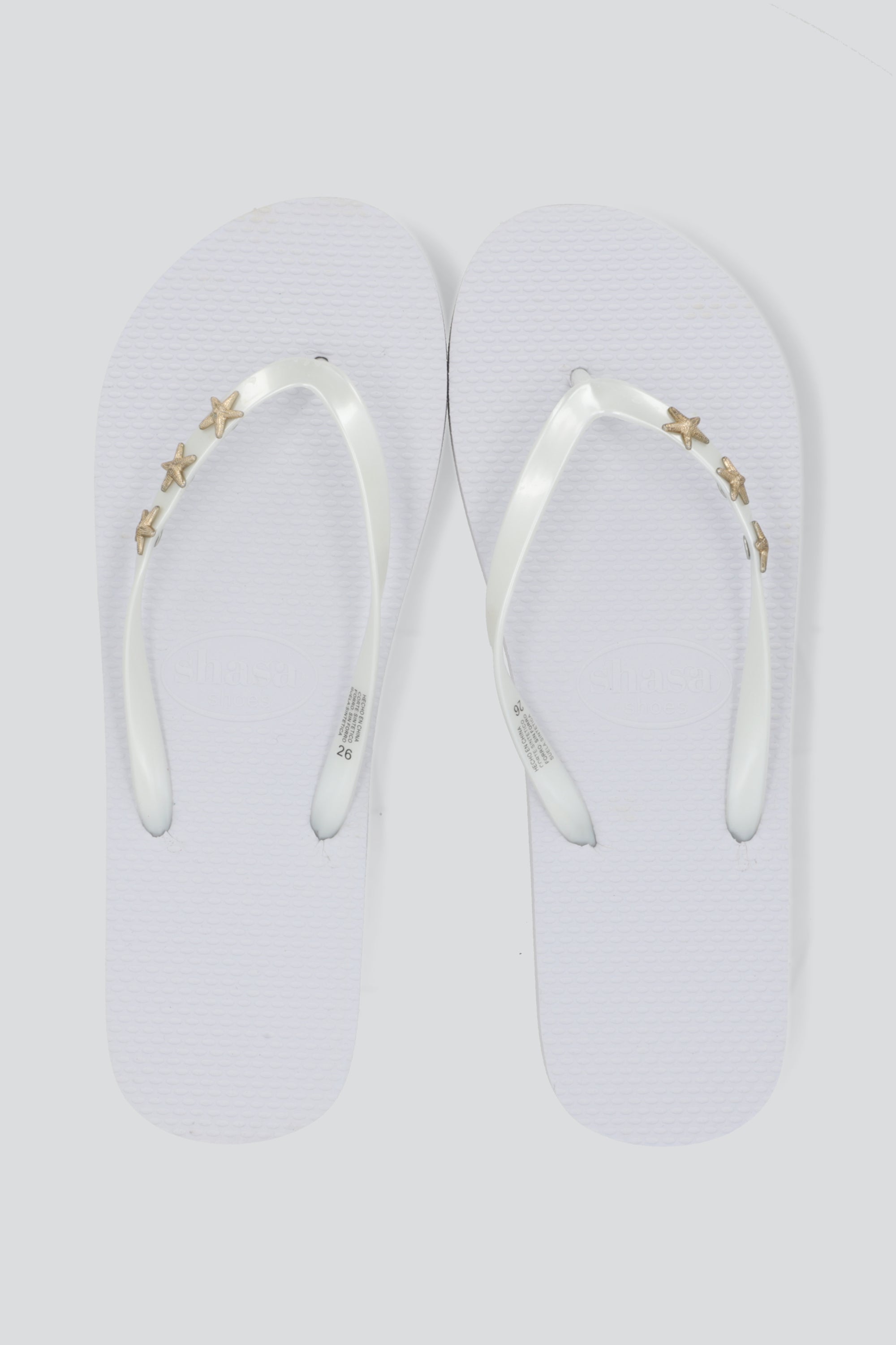 Flip flop detalle estrellas BLANCO