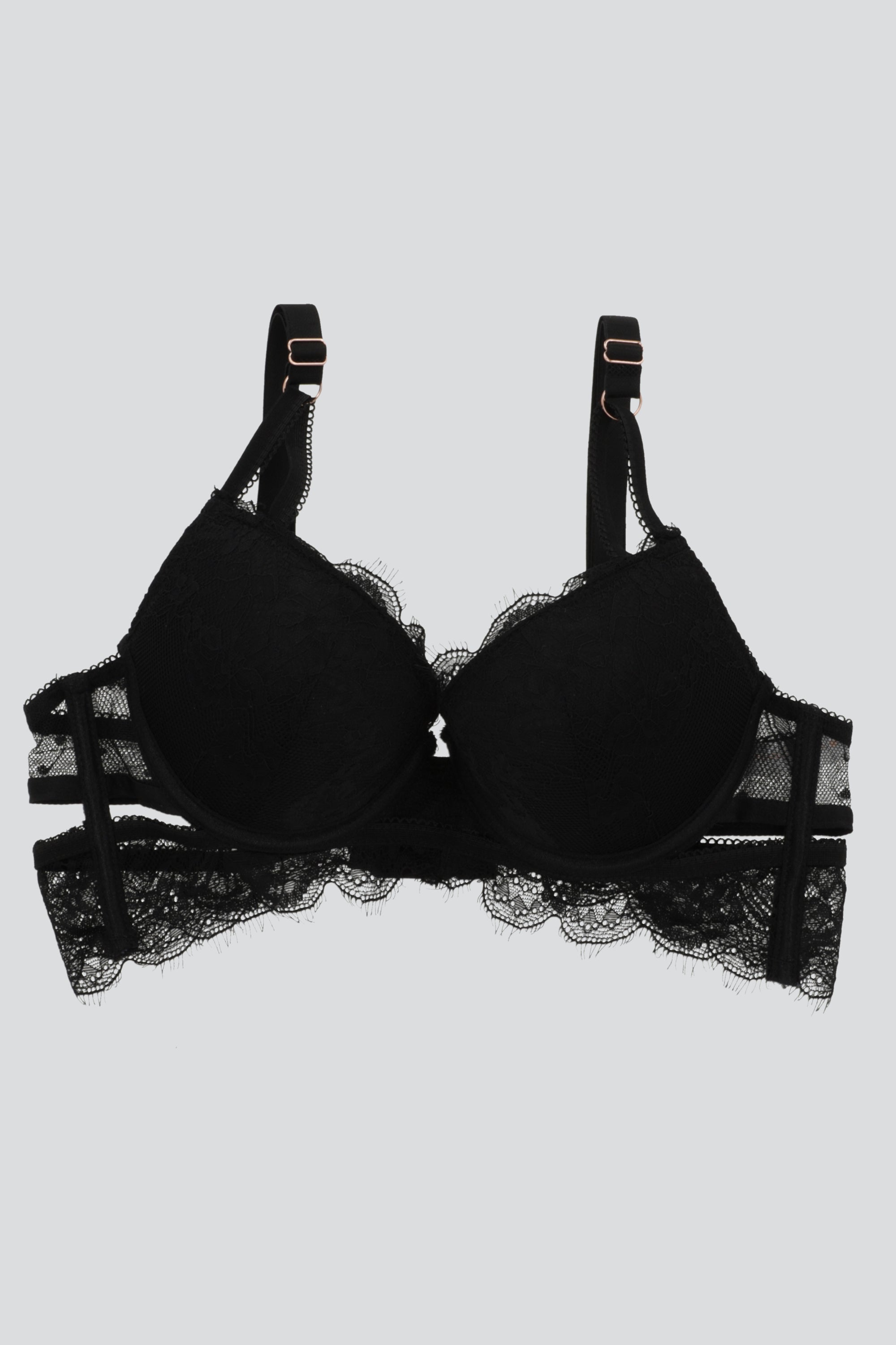 Bra mesh encaje NEGRO