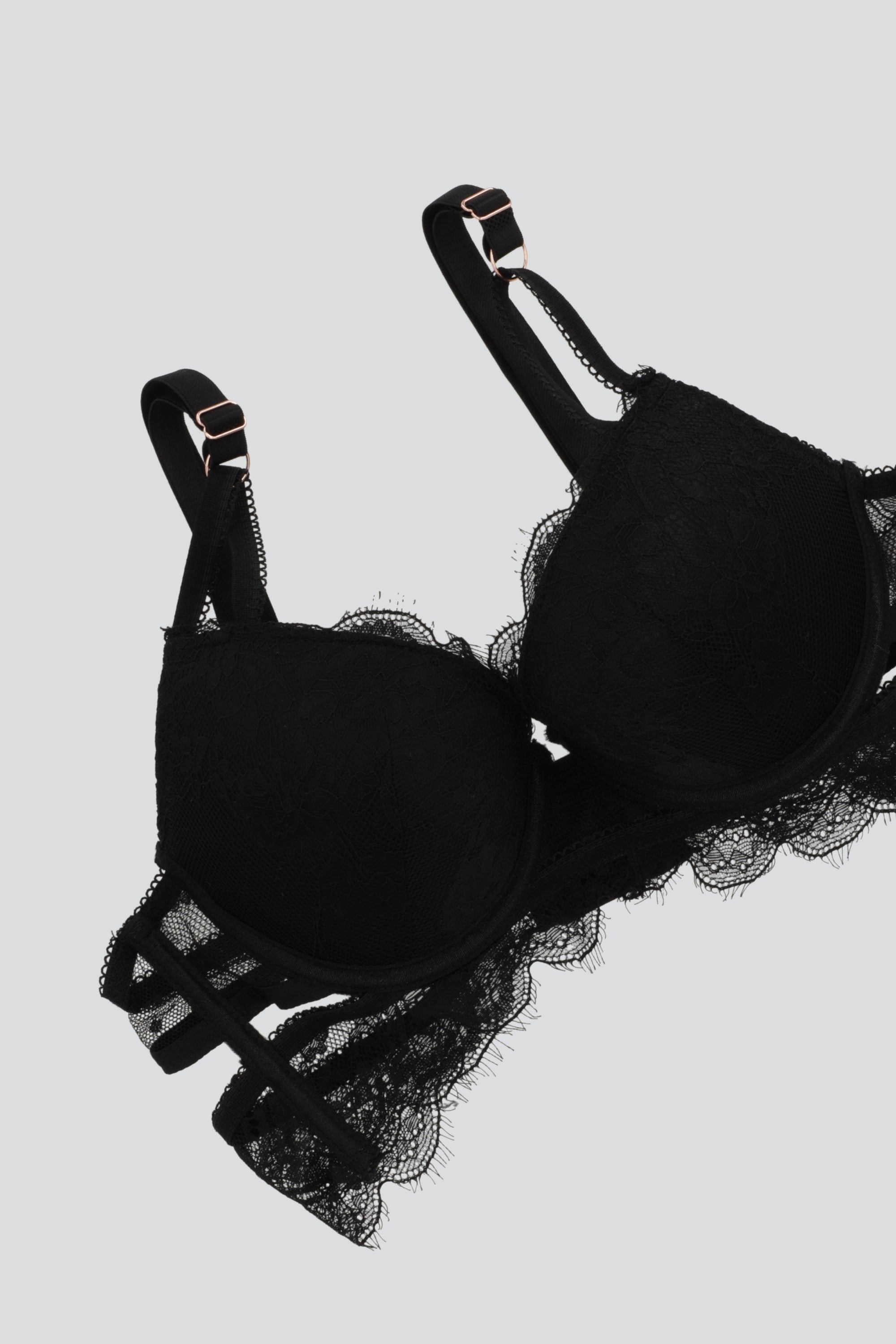 Bra mesh encaje NEGRO