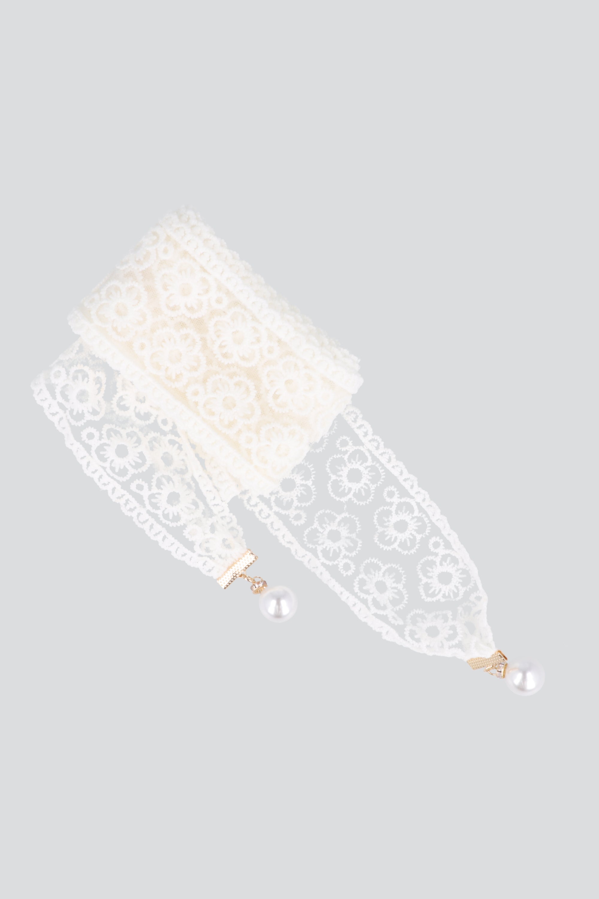 Cinturon lace perlas BLANCO