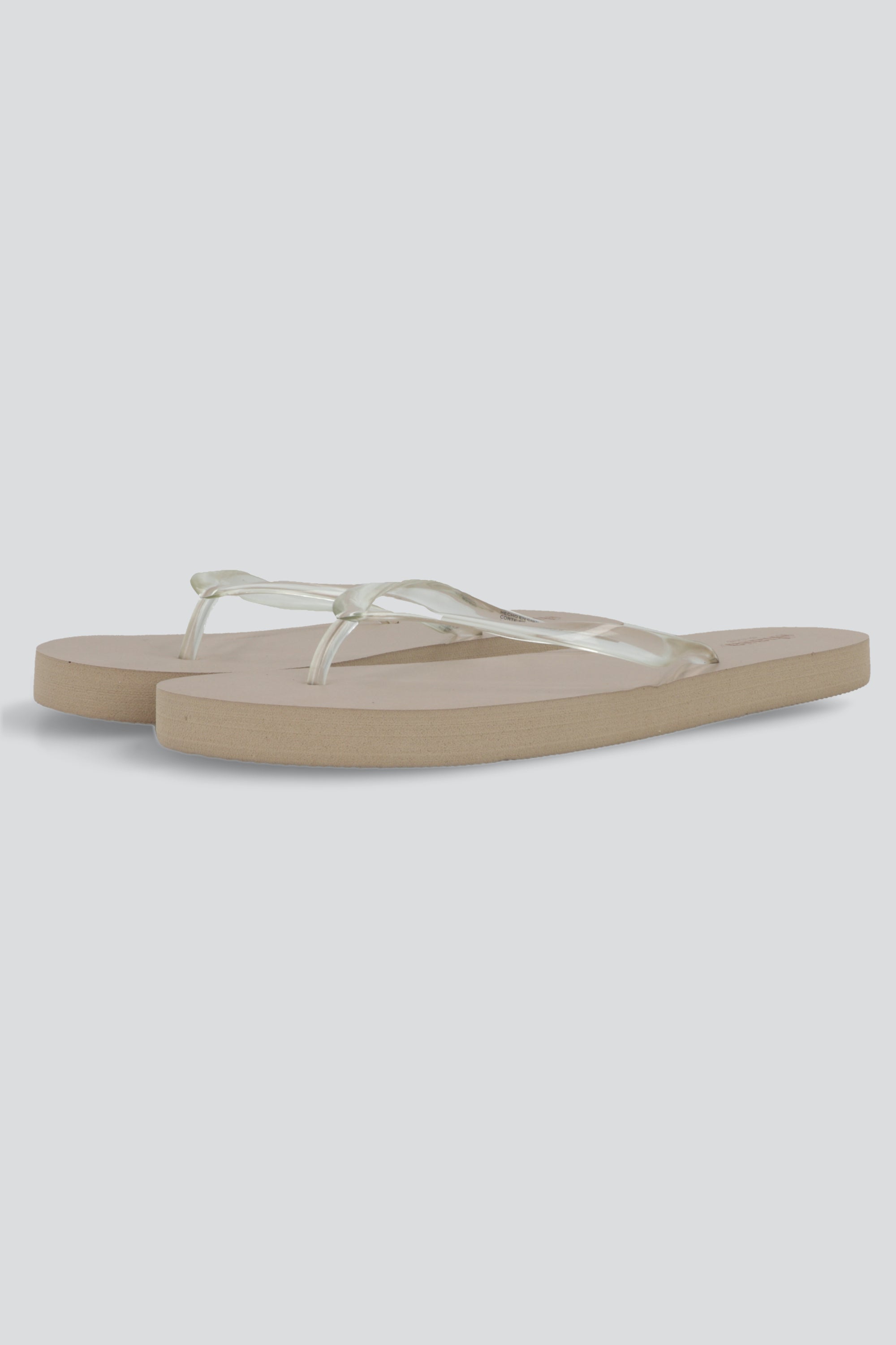 Flip flop contraste transparente TAUPE