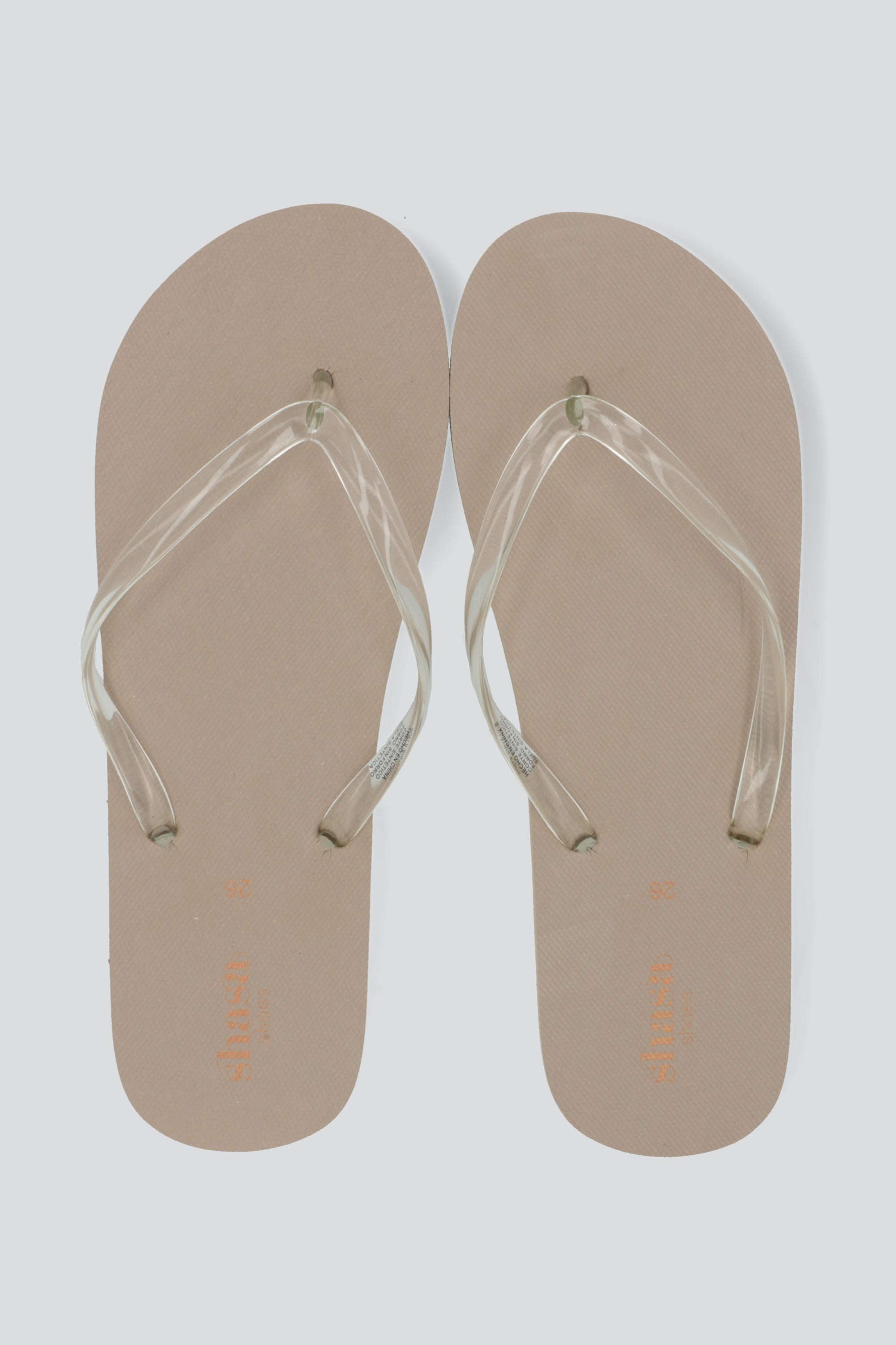 Flip flop contraste transparente TAUPE
