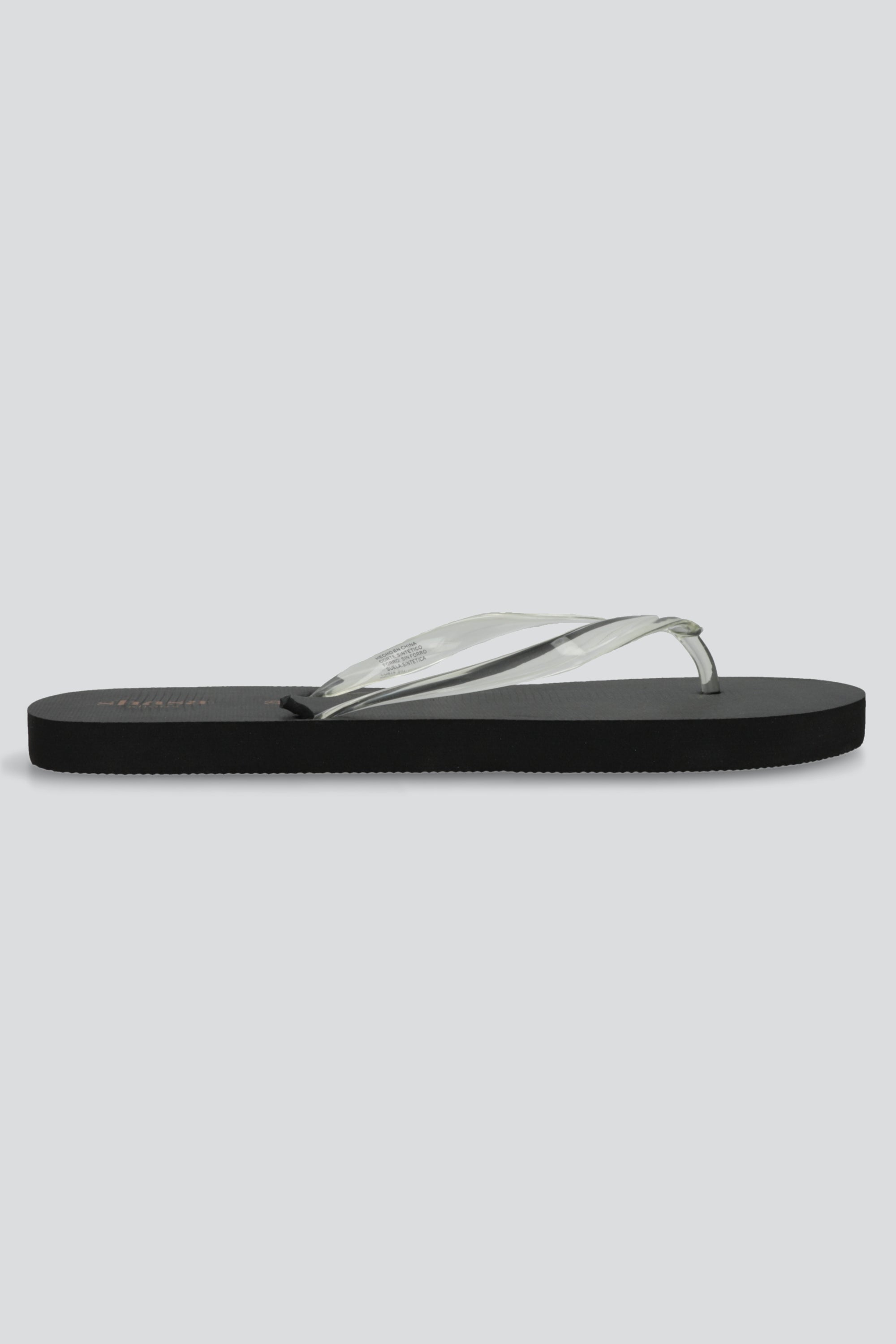 Flip flop contraste transparente NEGRO