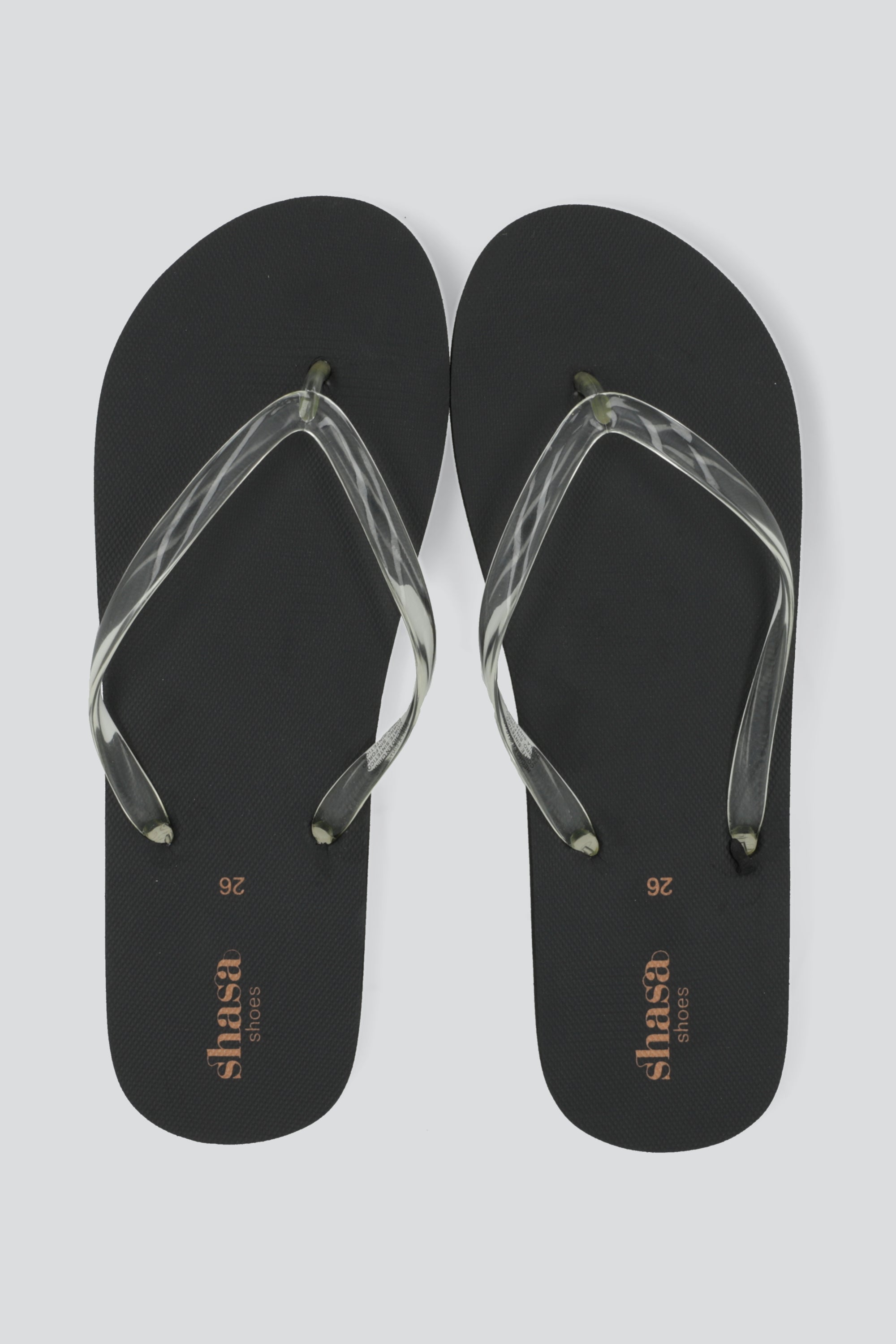 Flip flop contraste transparente NEGRO