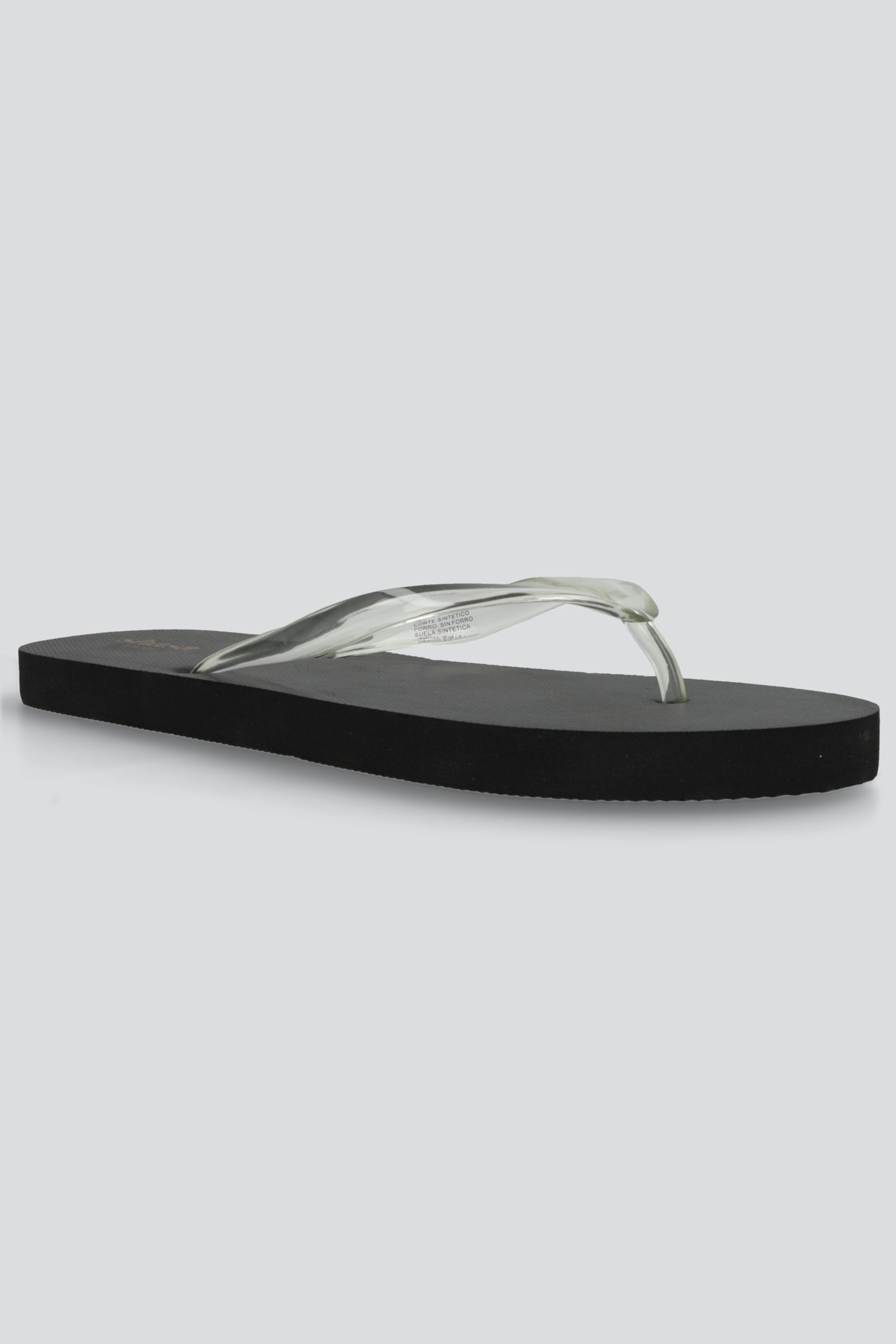 Flip flop contraste transparente NEGRO