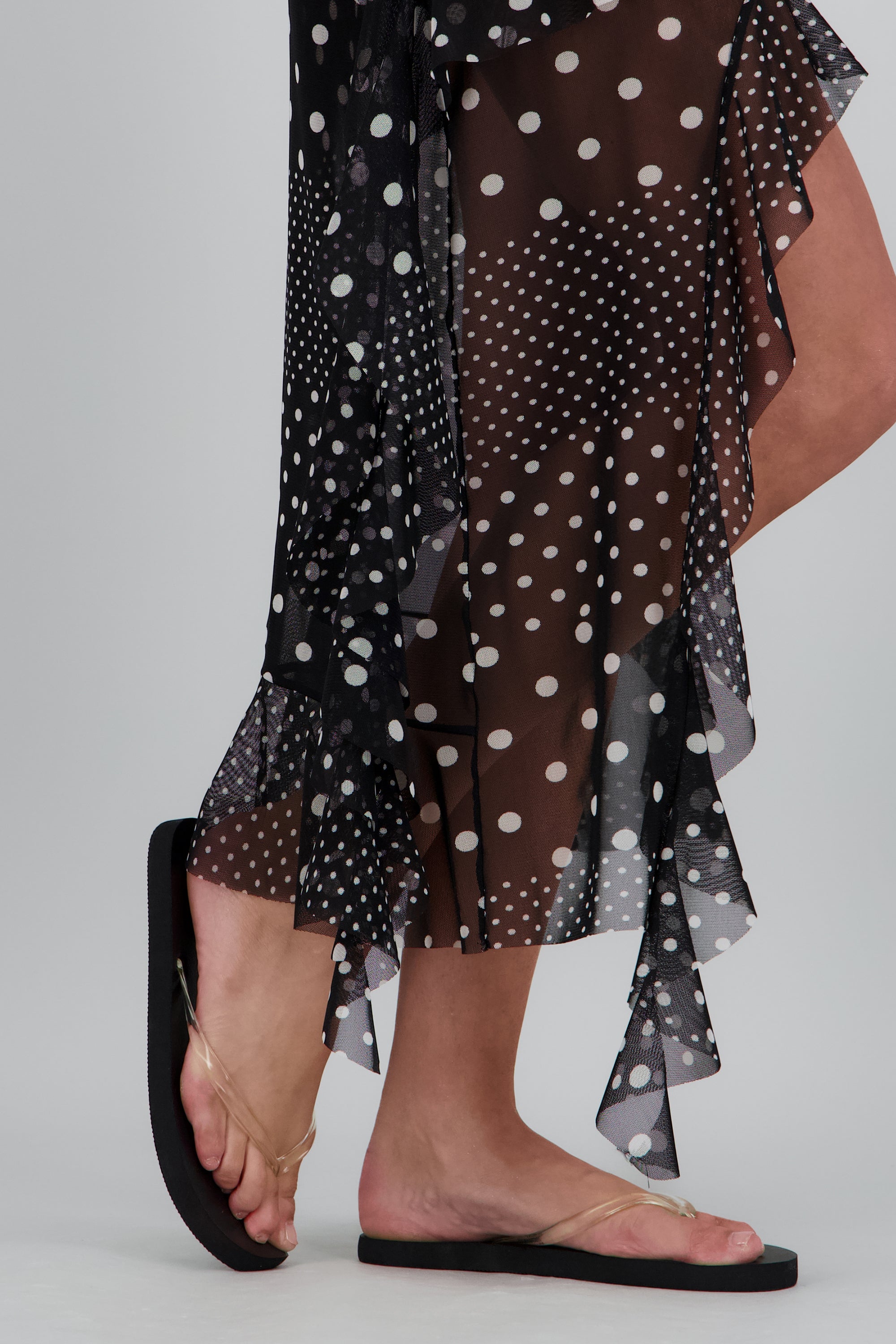 Flip flop contraste transparente NEGRO