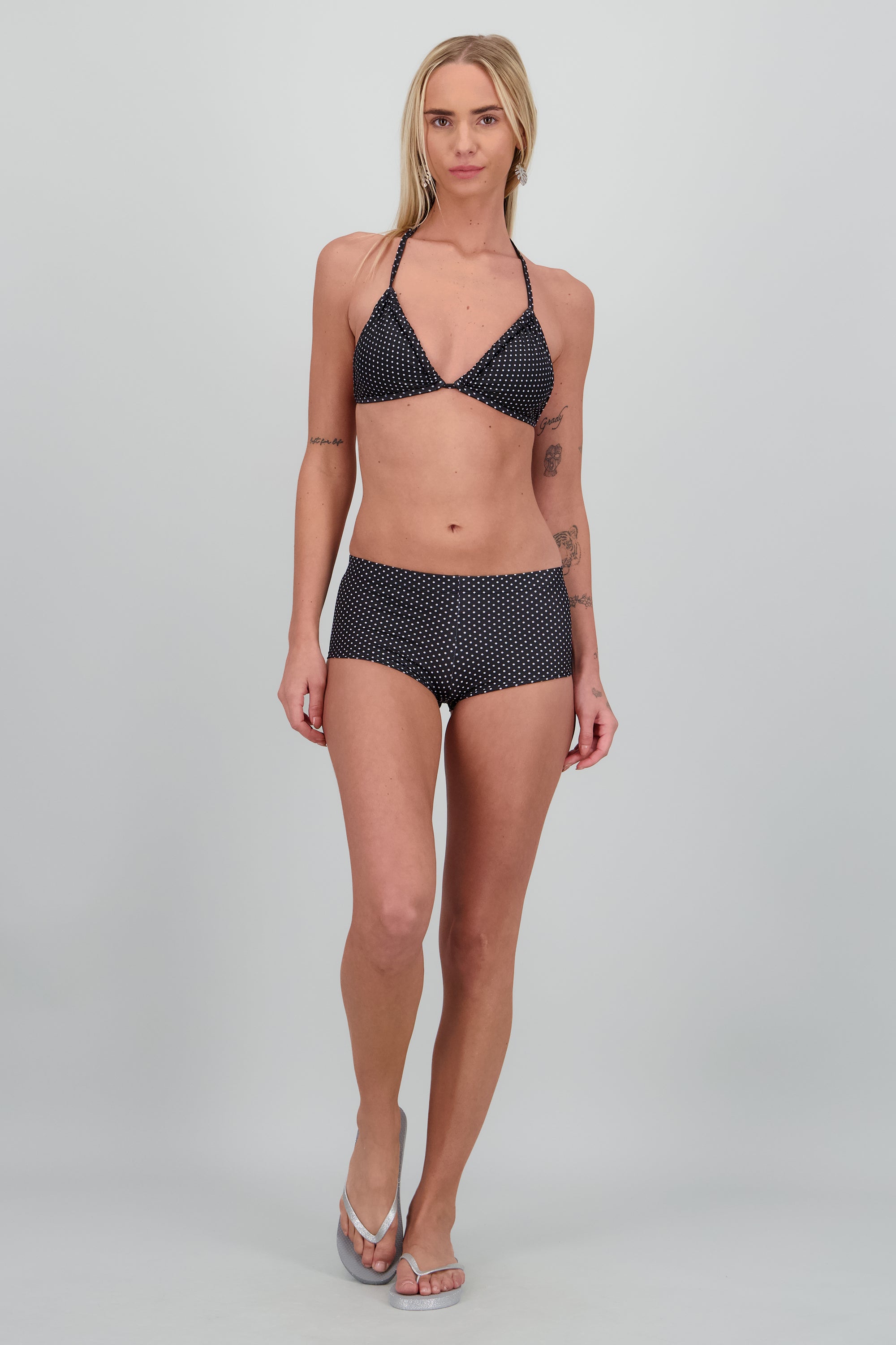 Flip flop borde y chinela glitter PLATA