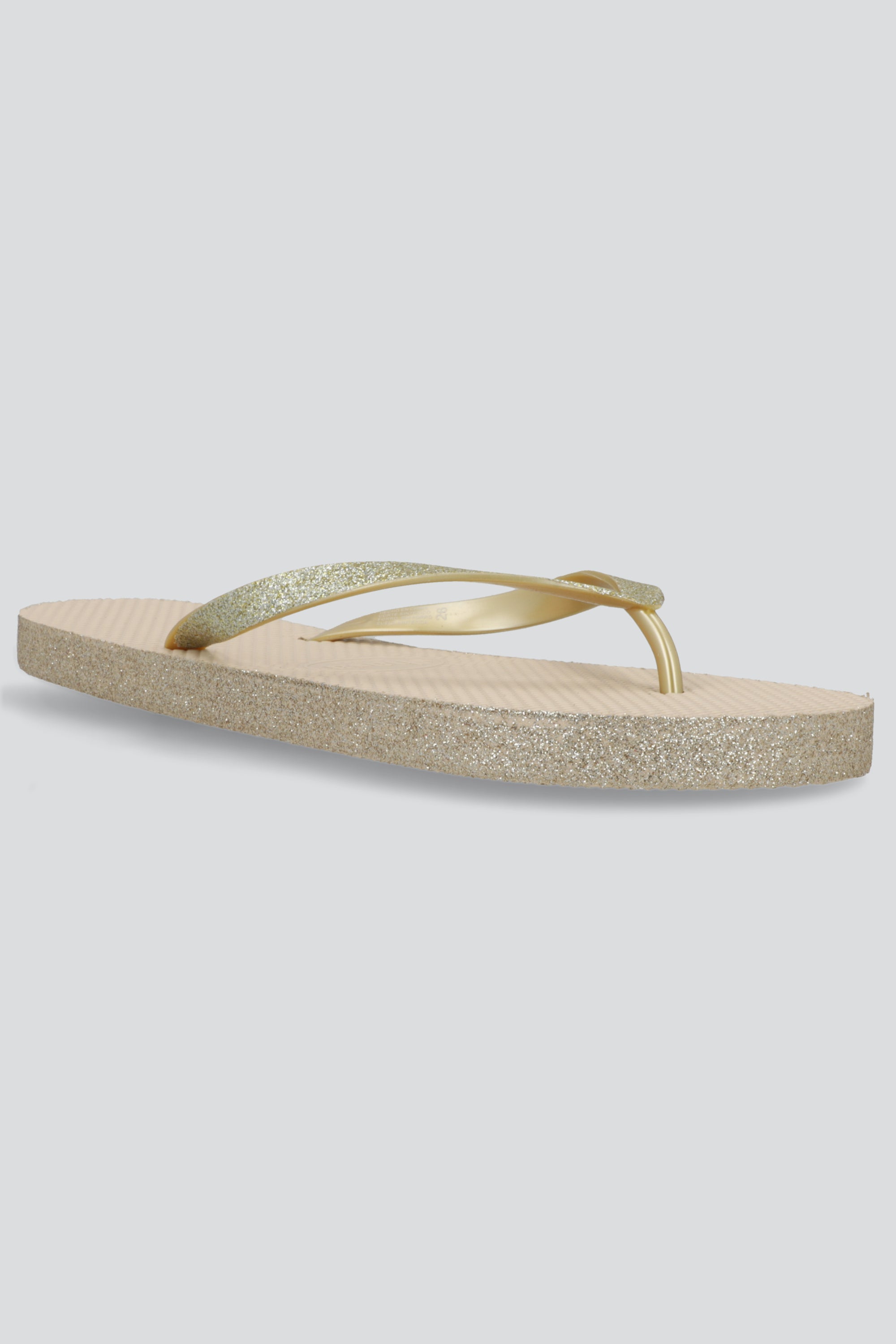 Flip flop borde y chinela glitter ORO