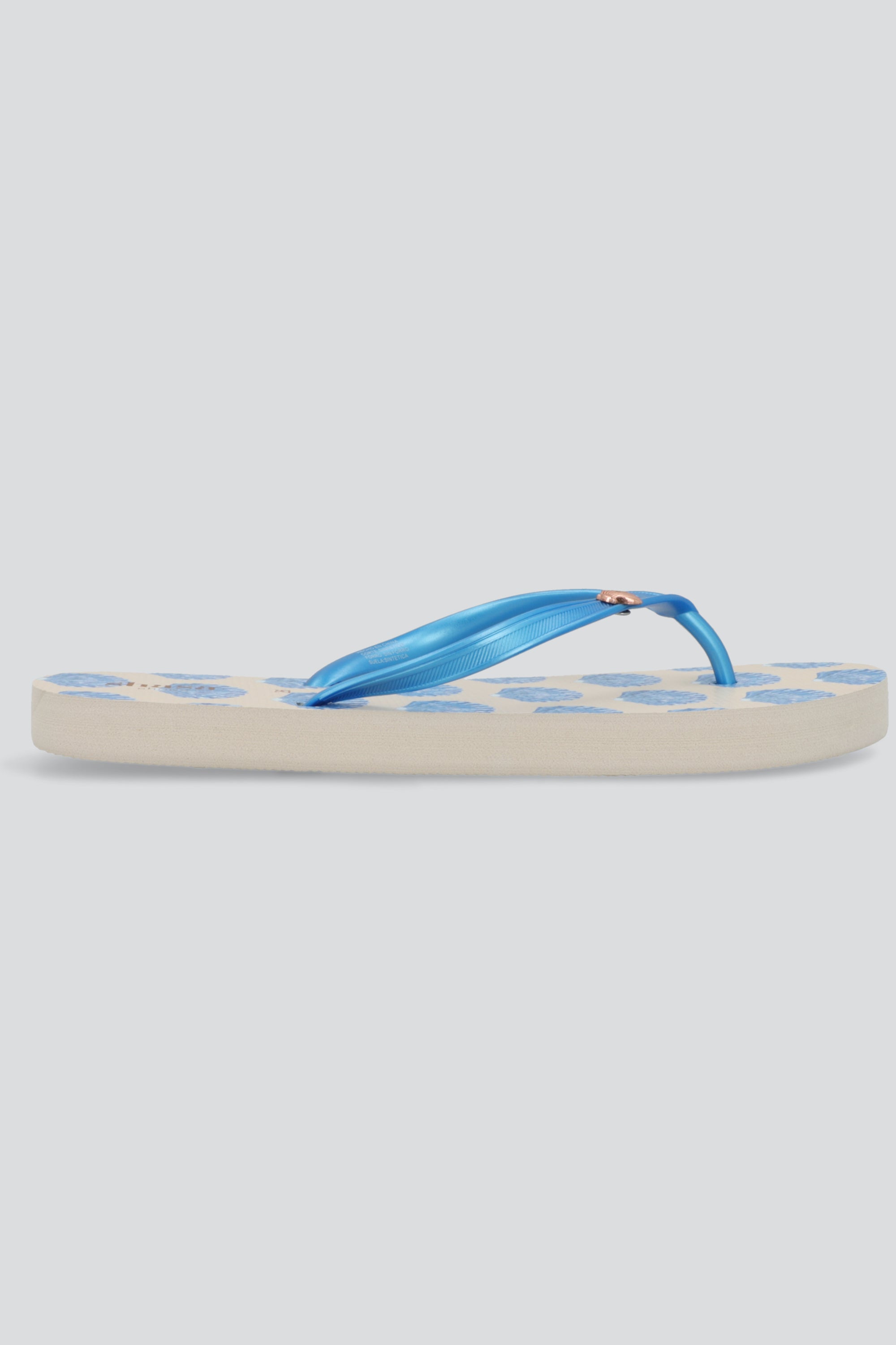 Flip flop print conchitas AZUL