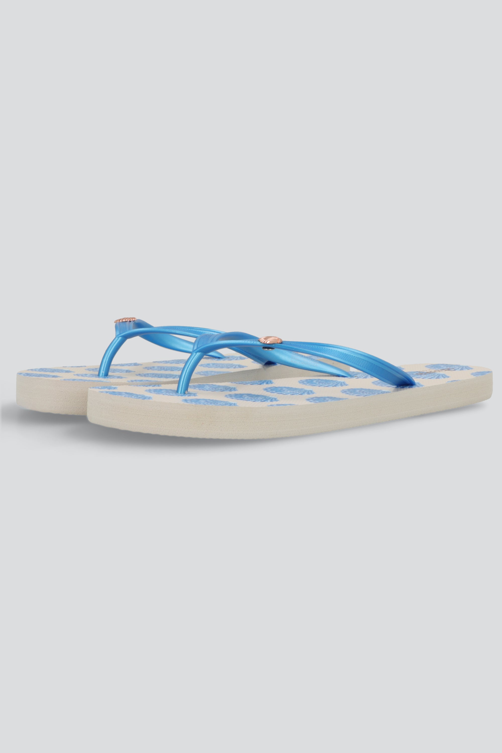 Flip flop print conchitas AZUL