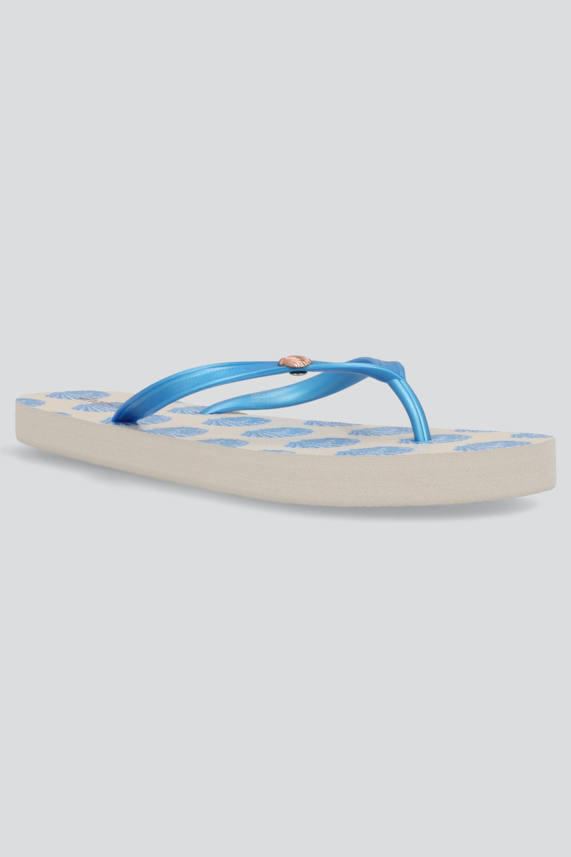 Flip flop print conchitas AZUL