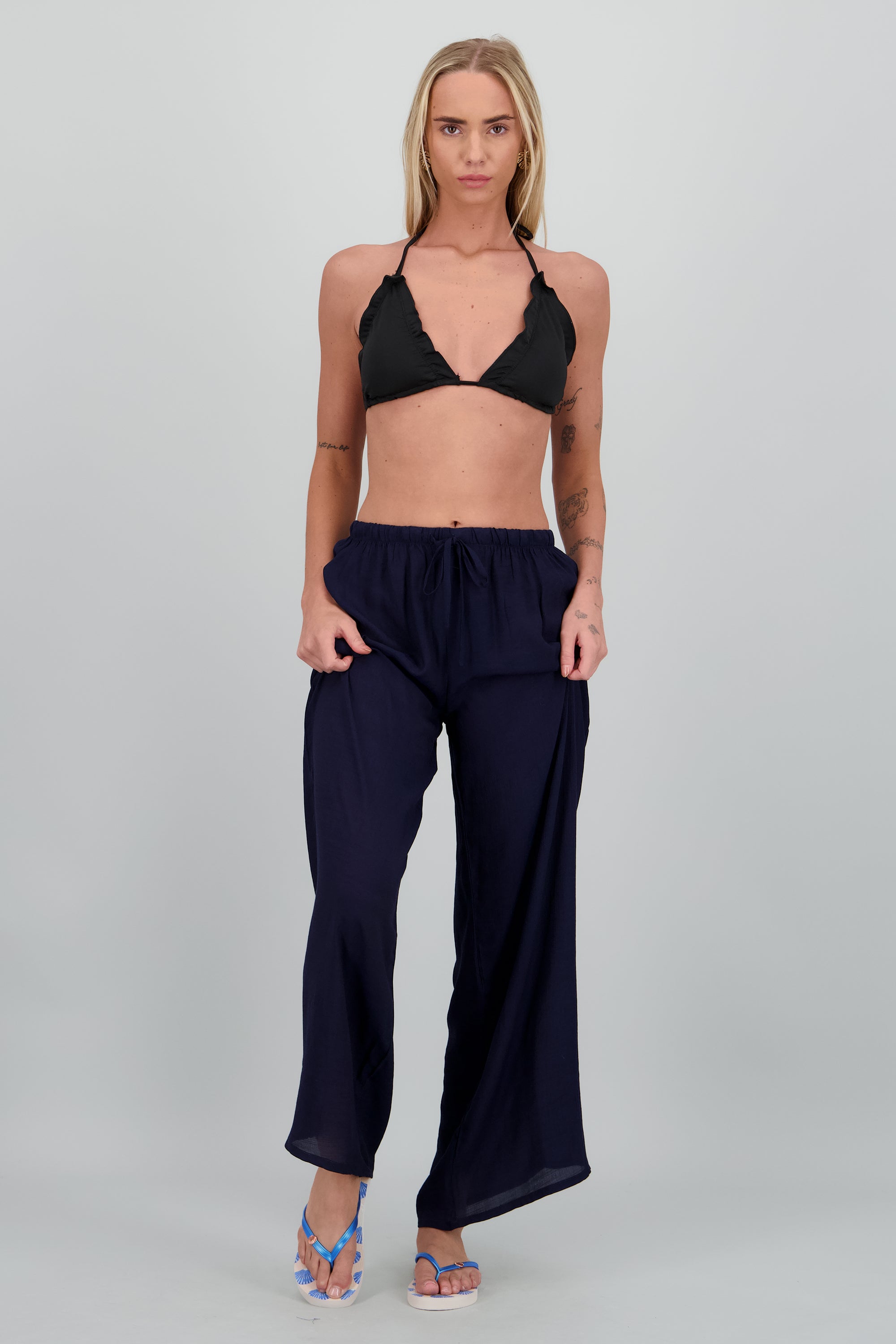 Flip flop print conchitas AZUL