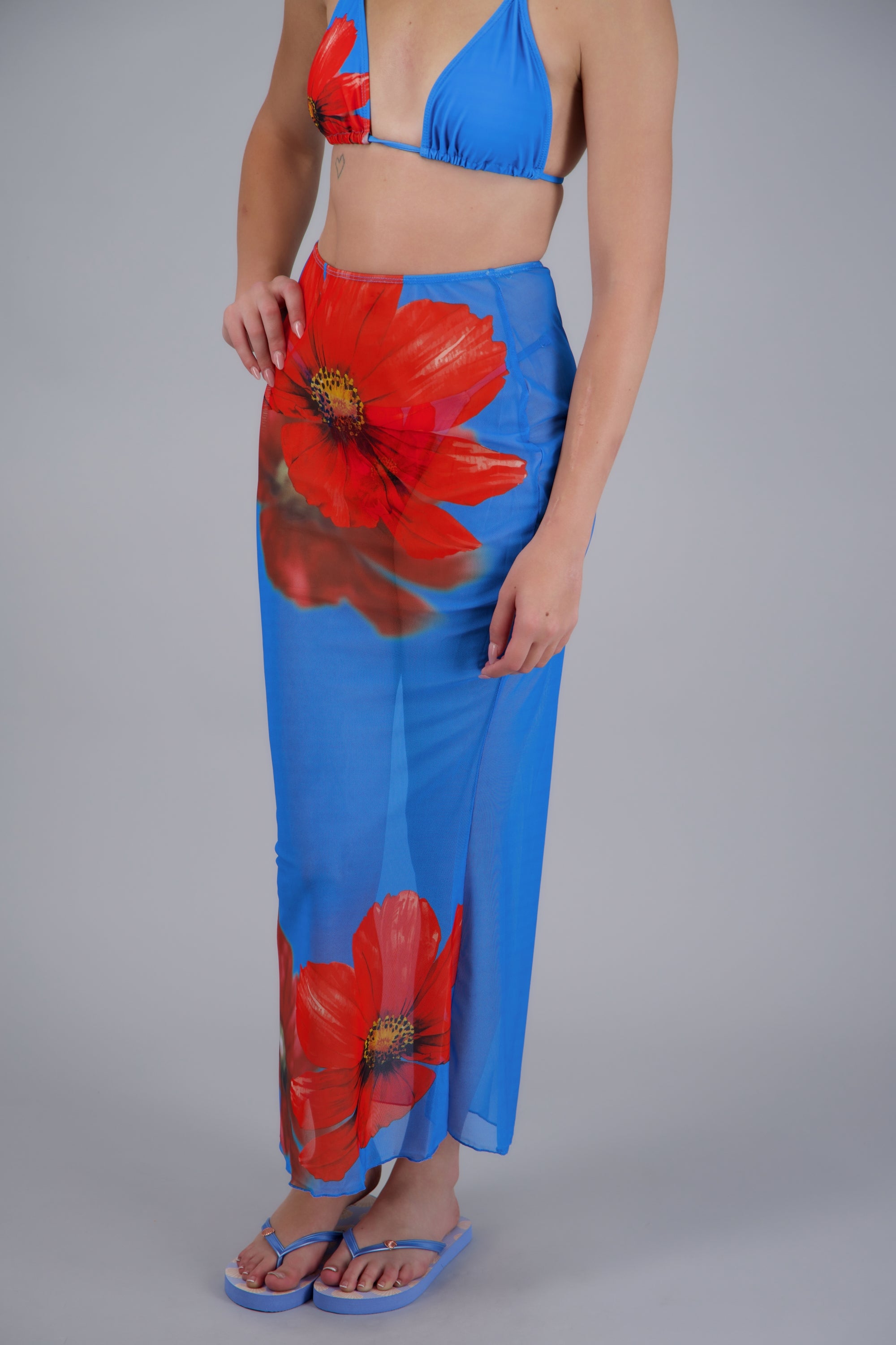 Flip flop print conchitas AZUL COMBO