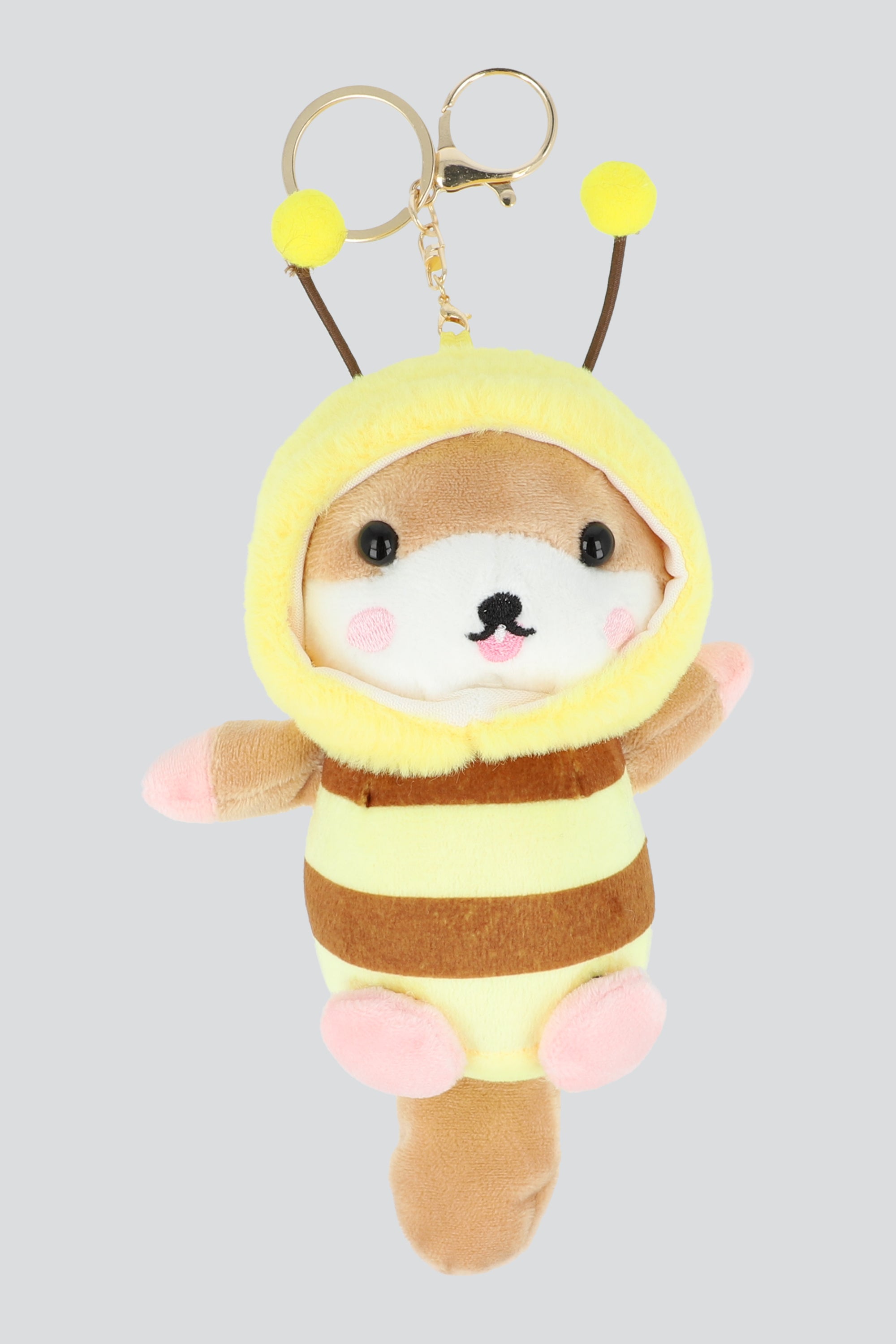 Llavero perrito disfraz abejita AMARILLO