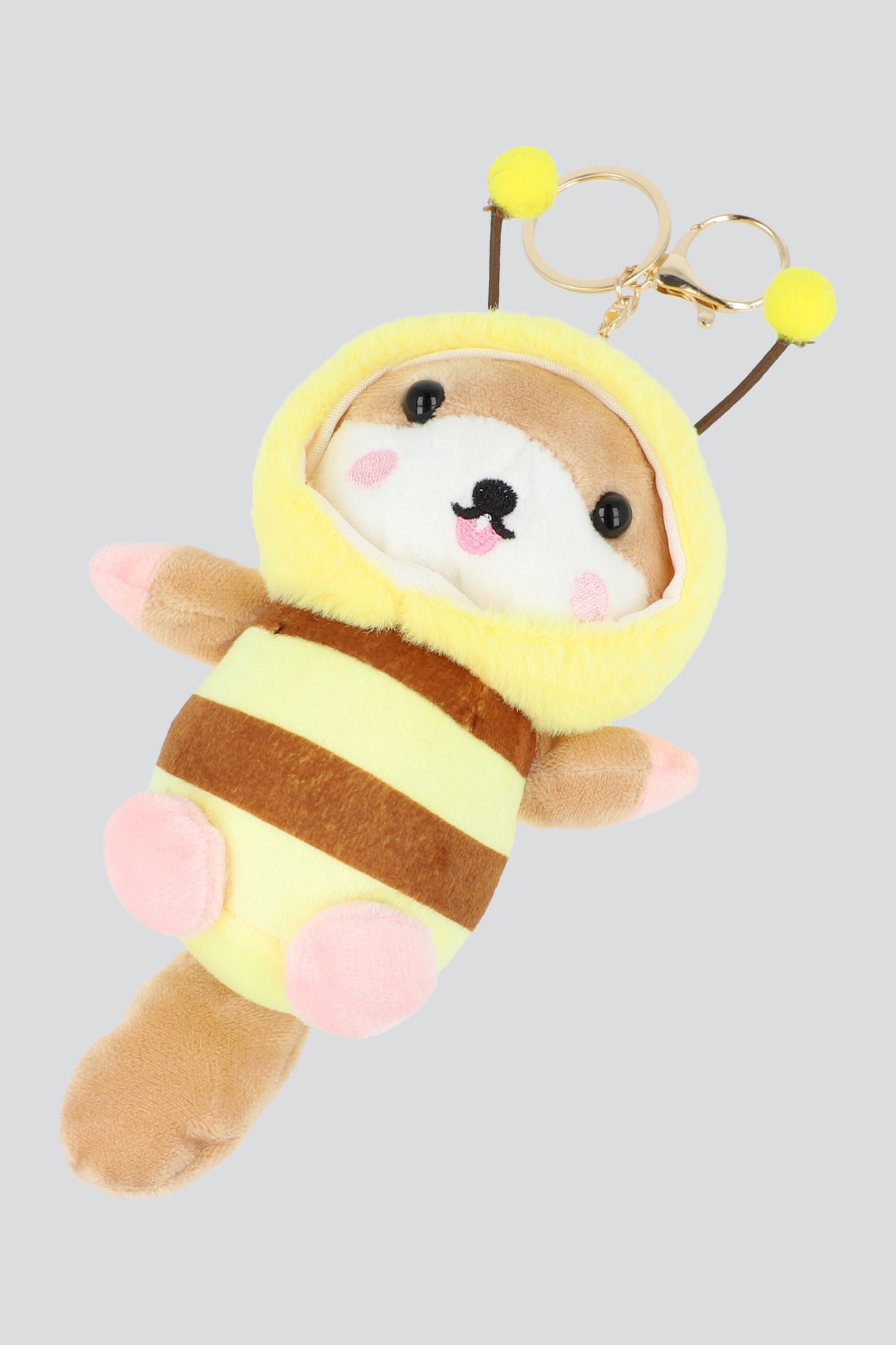 Llavero perrito disfraz abejita AMARILLO