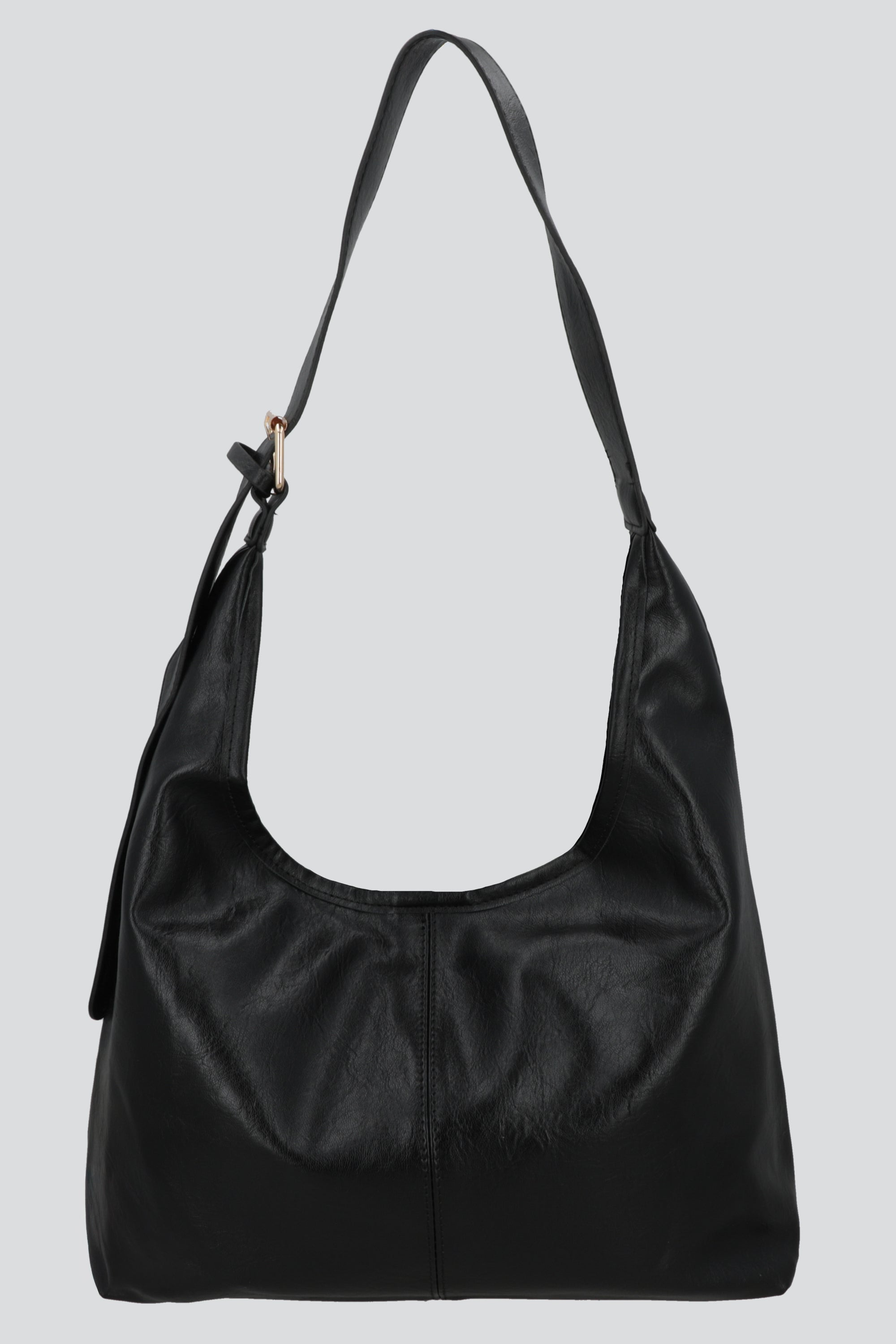 Bolsa tote slouchy PU textura NEGRO