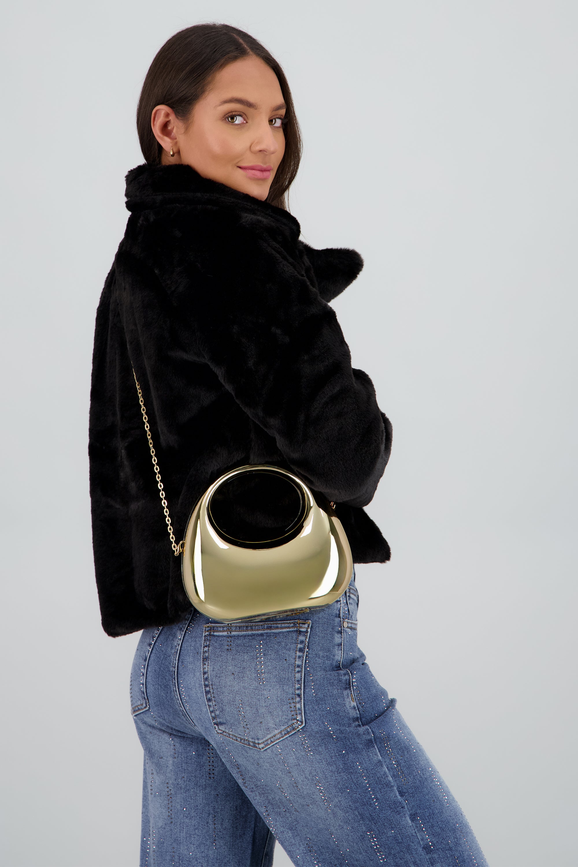 Bolsa rigida metalica ORO