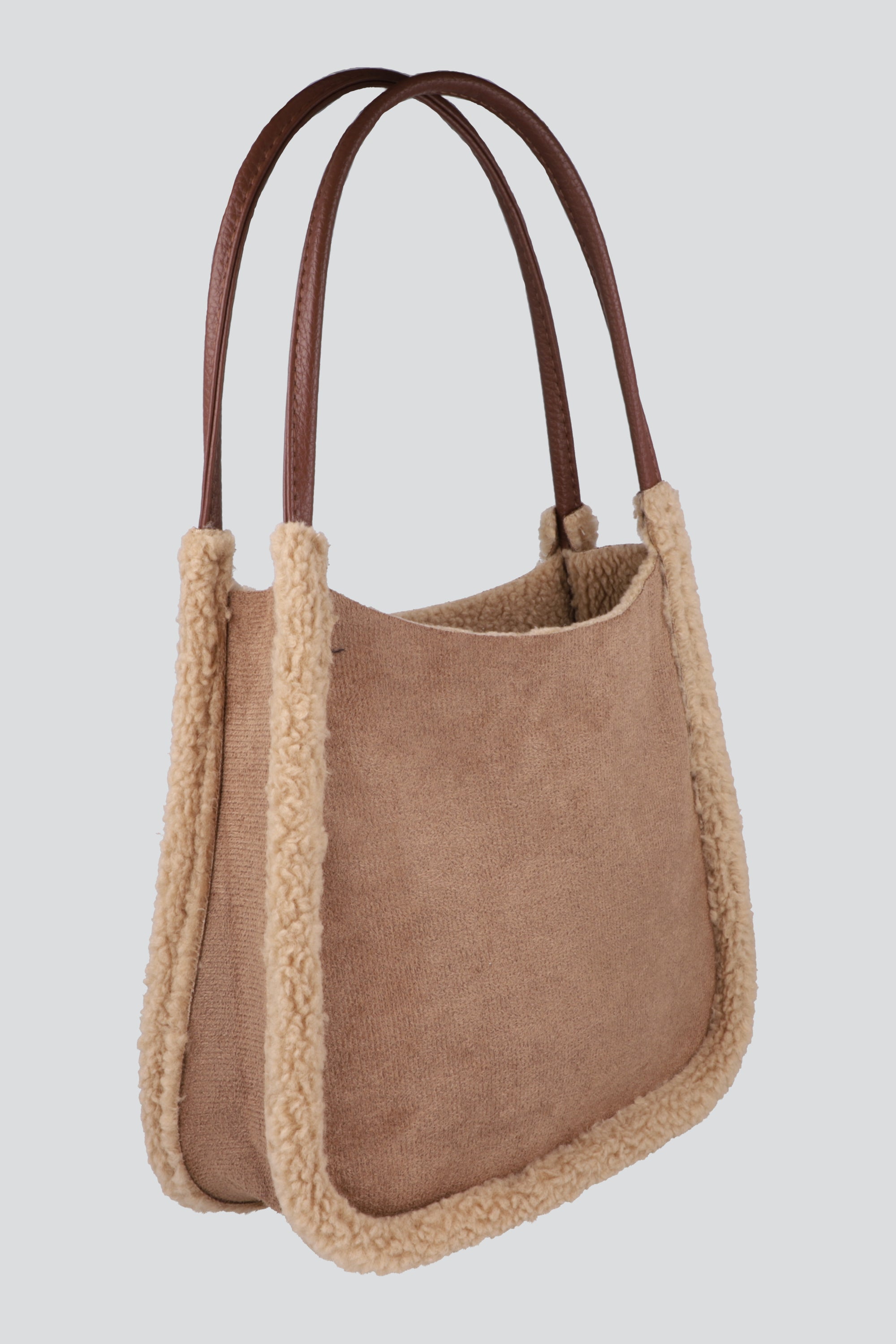 Bolsa shoulder contraste suede CAFE