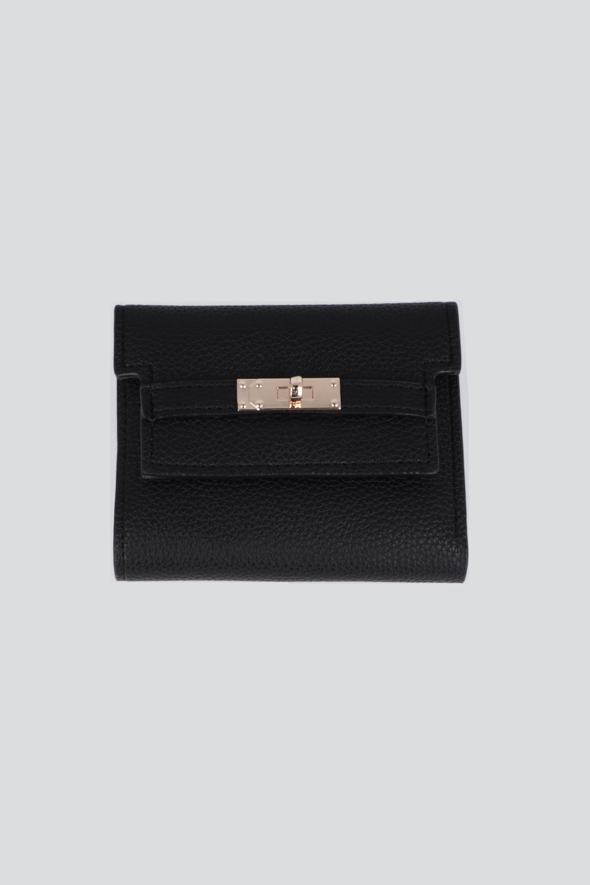Cartera estructurada broche NEGRO