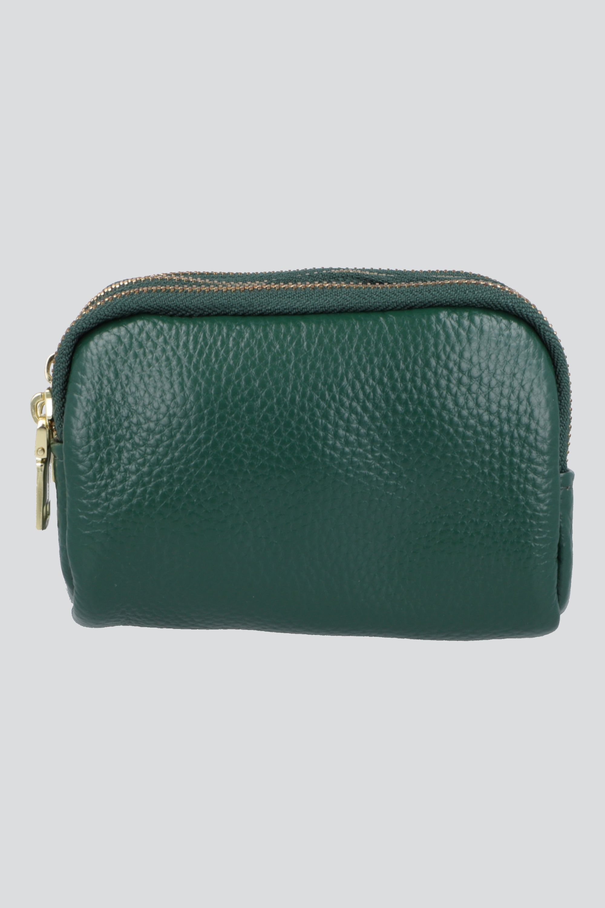 Monedero pu doble cierre VERDE
