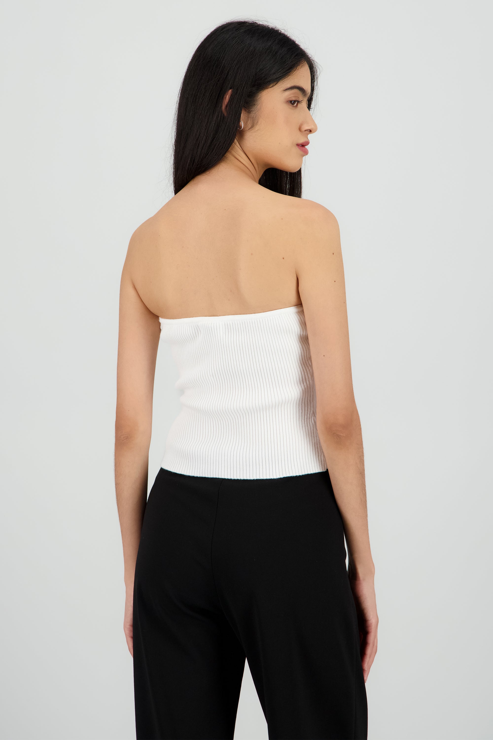 Top bandeau tejido BLANCO