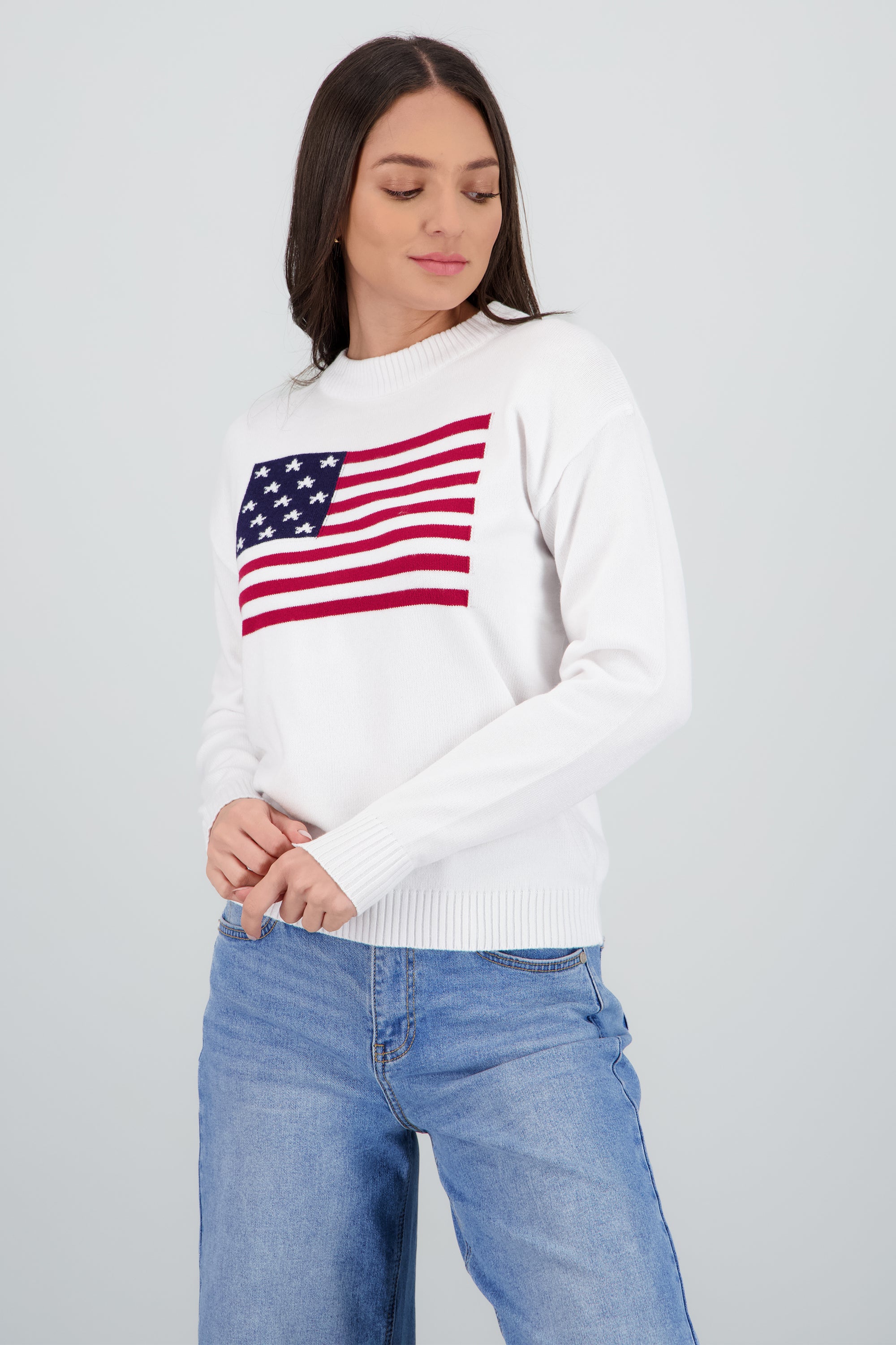 Sueter tejido bandera BLANCO