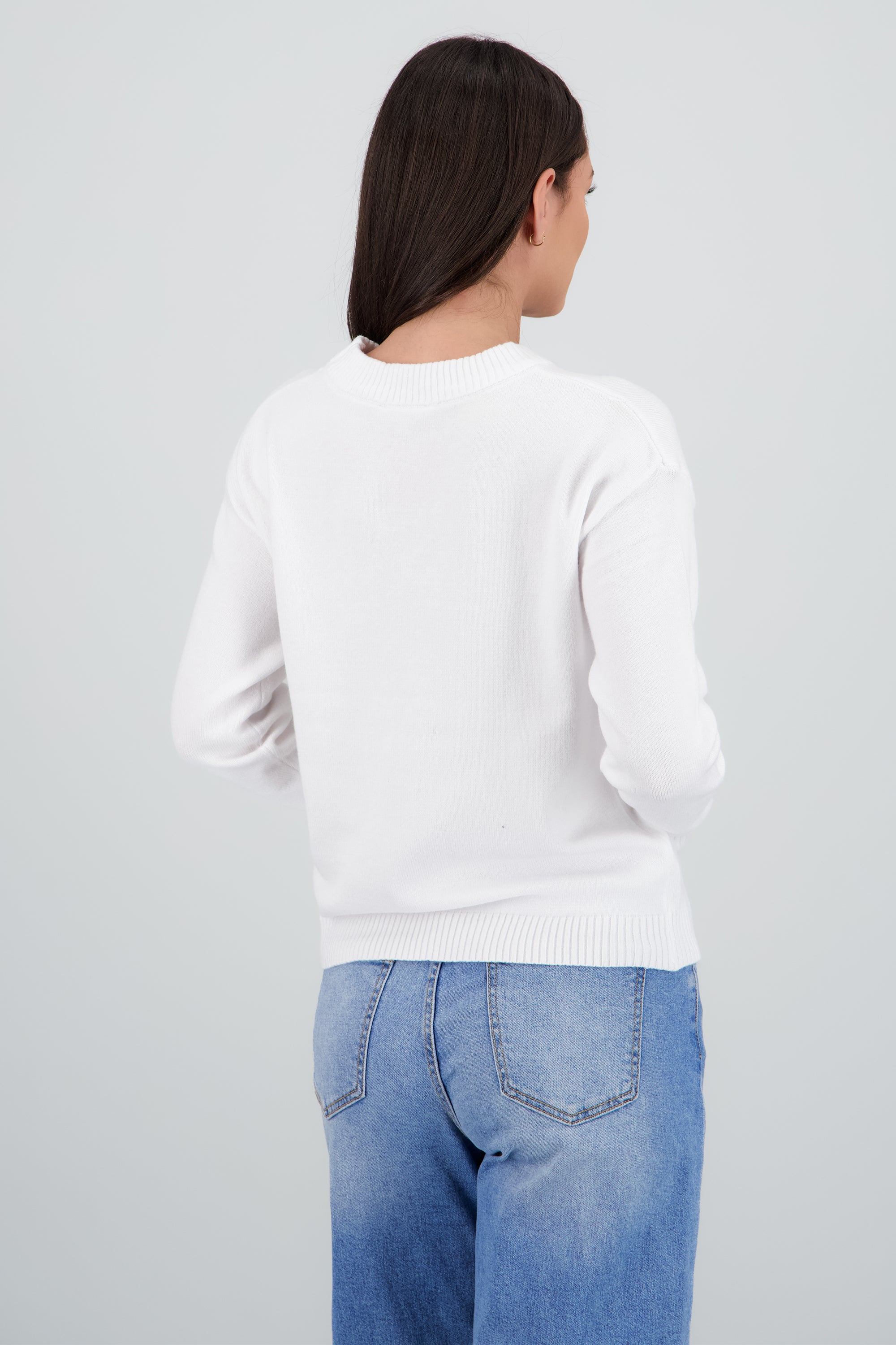 Sueter tejido bandera BLANCO