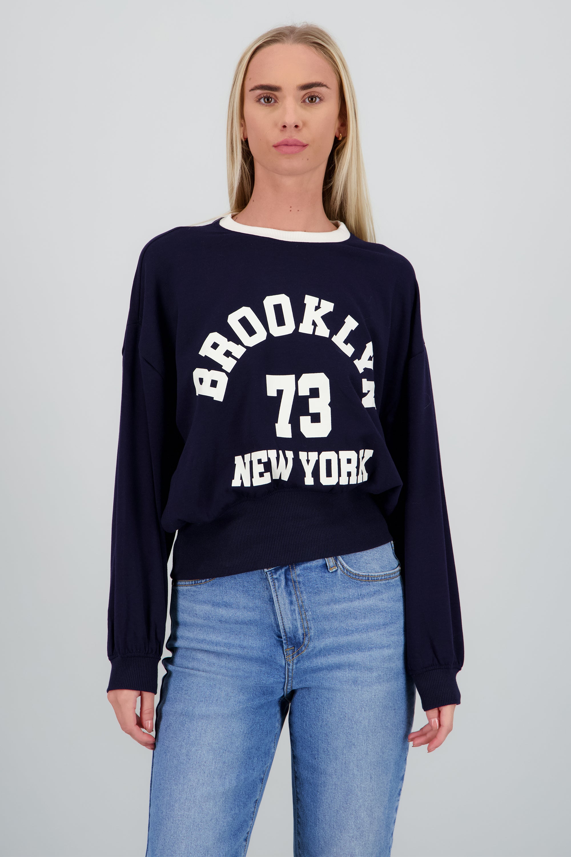 Sudadera contraste Brooklyn MARINO COMBO