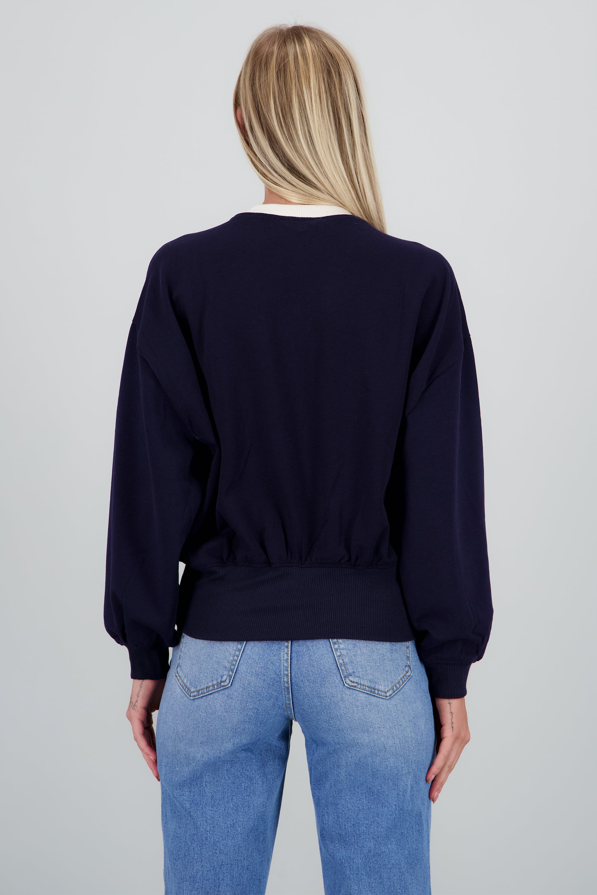 Sudadera contraste Brooklyn MARINO COMBO