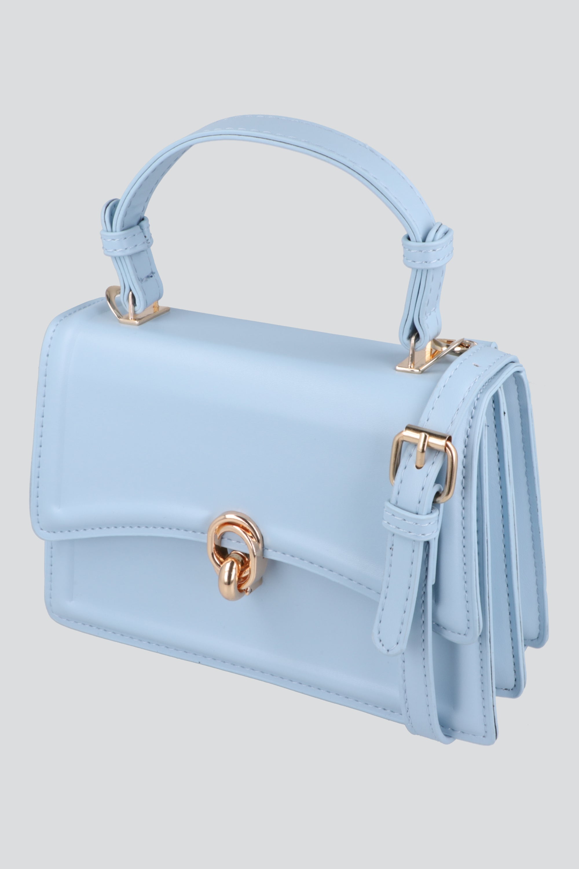Bolsa crossbody estructura broche AZUL