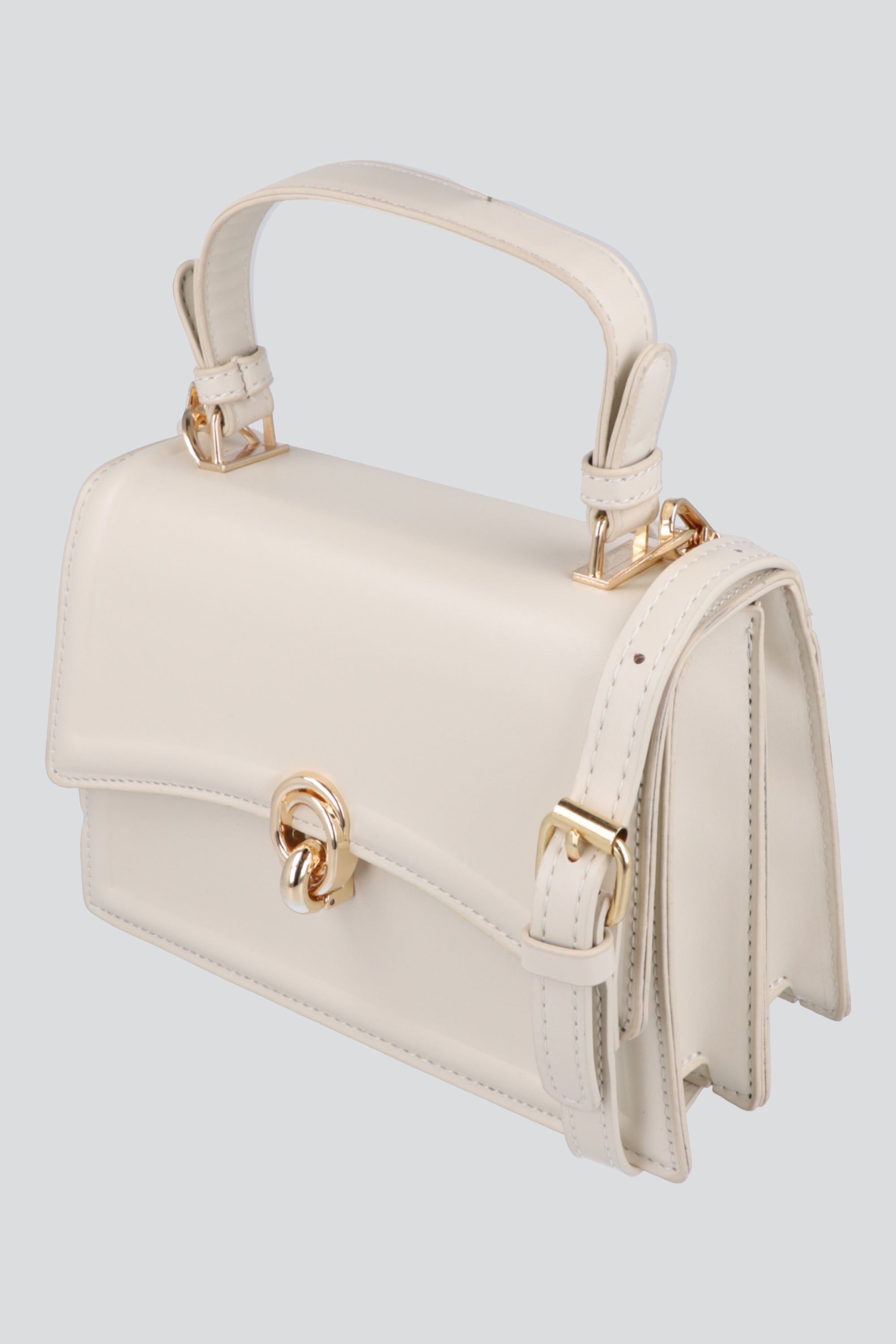 Bolsa crossbody estructura broche HUESO