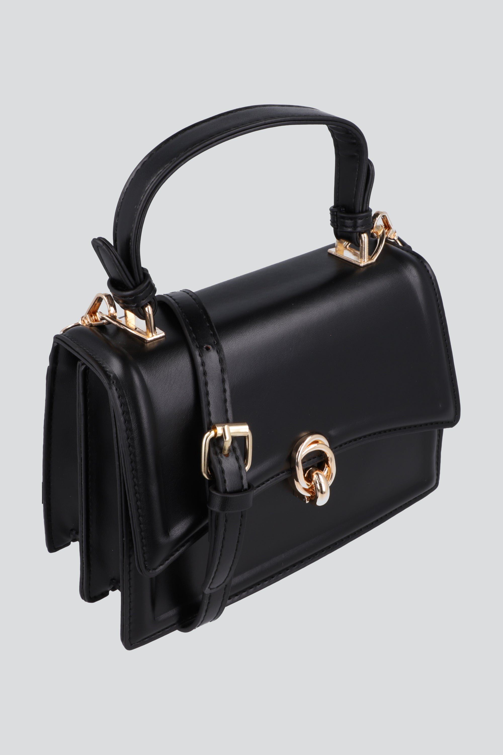 Bolsa crossbody estructura broche NEGRO