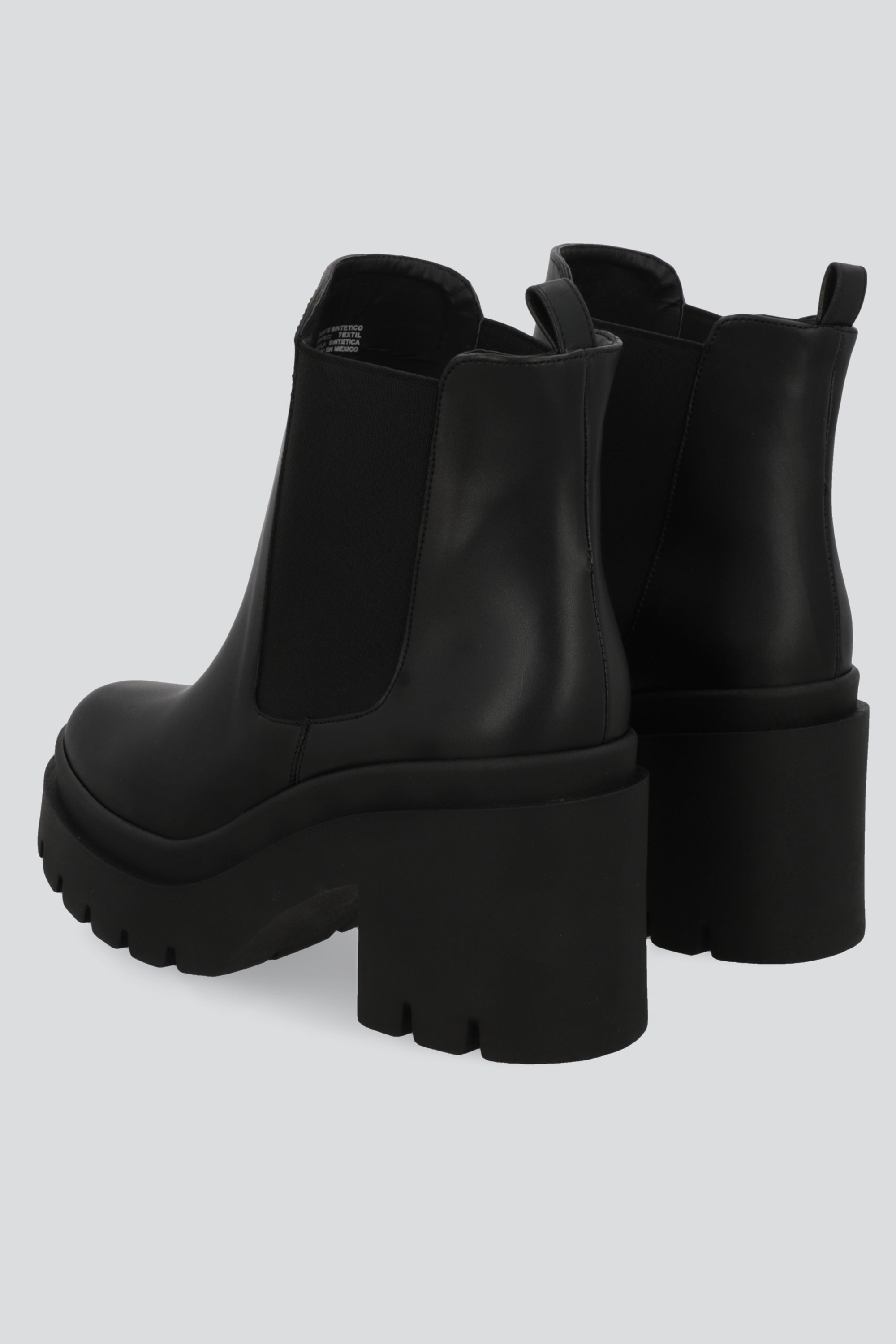Bota tacon cuadrado chelsea NEGRO