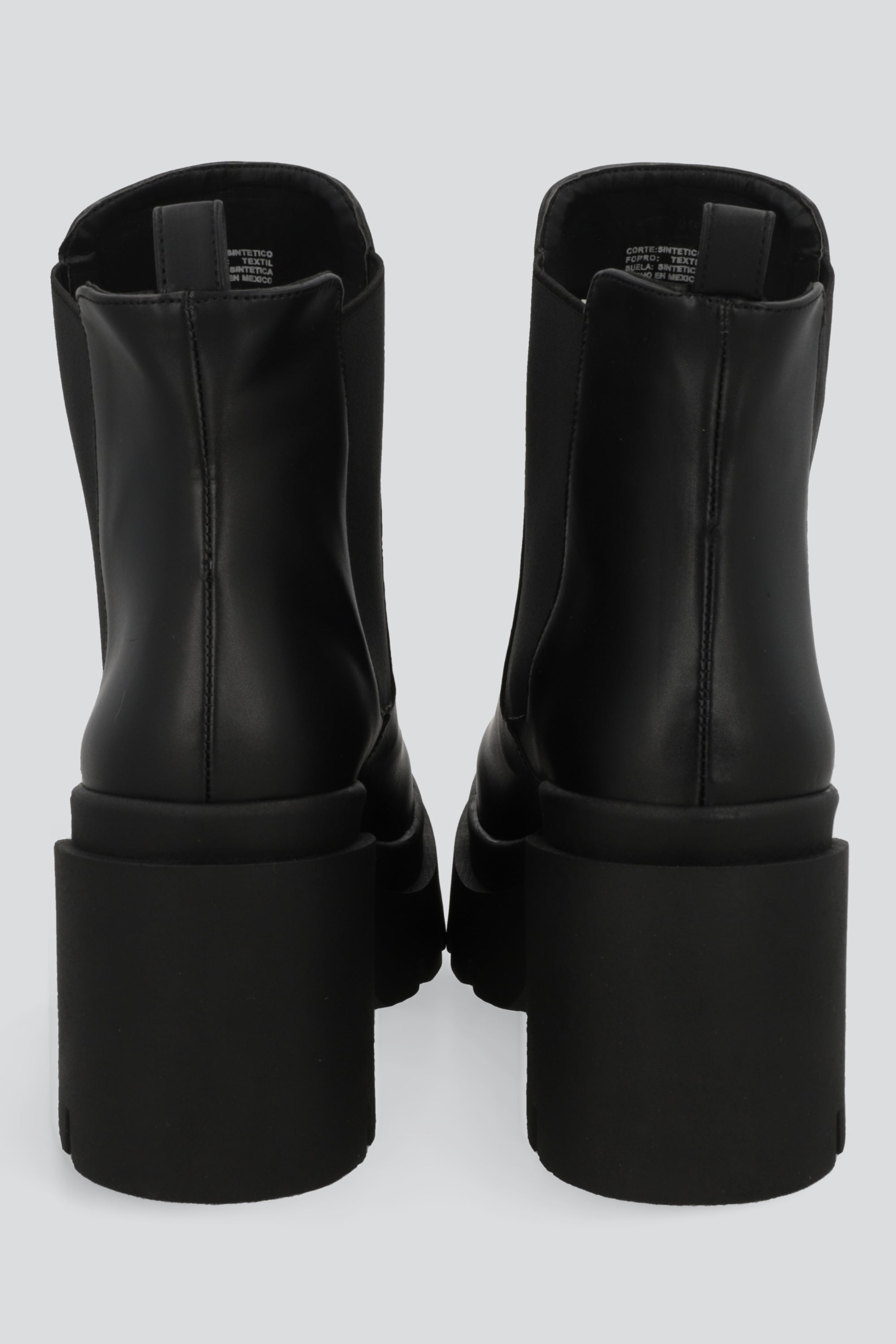 Bota tacon cuadrado chelsea NEGRO