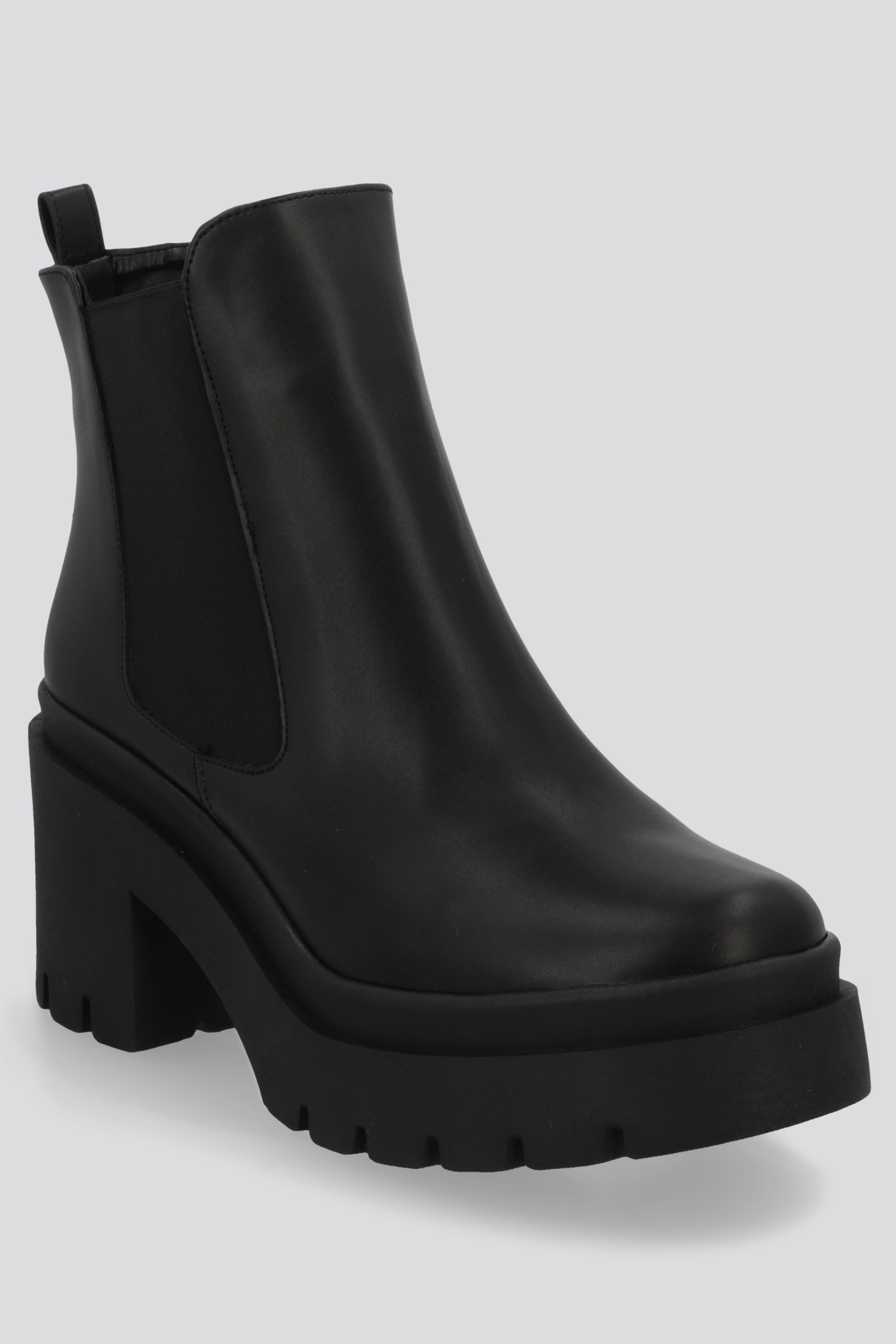 Bota tacon cuadrado chelsea NEGRO