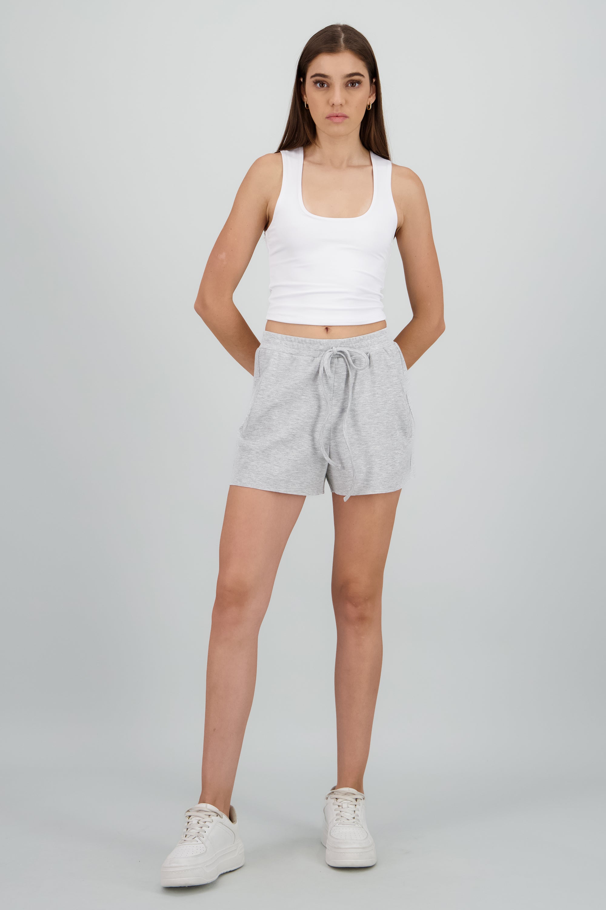 Shorts con bolsas tacto suave GRIS JASPE