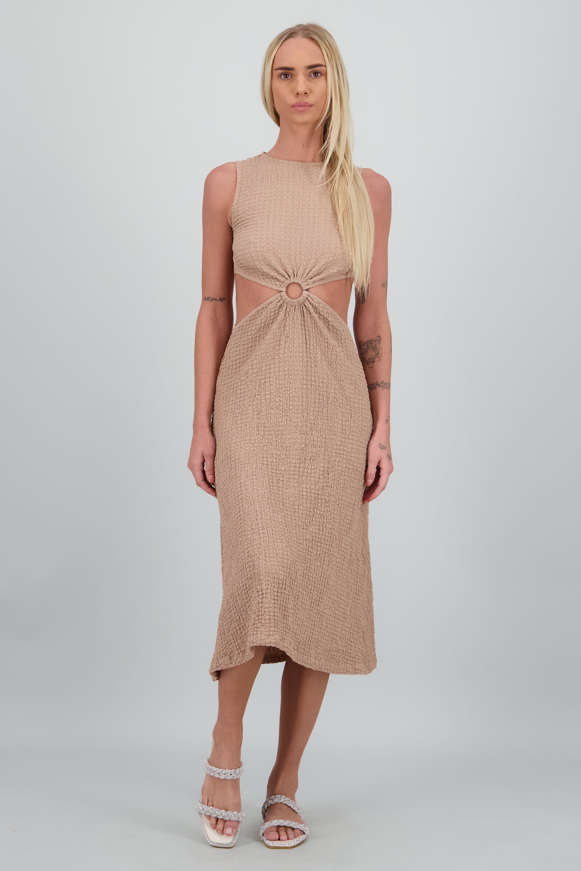 Sandalia trenzas brillos PLATA