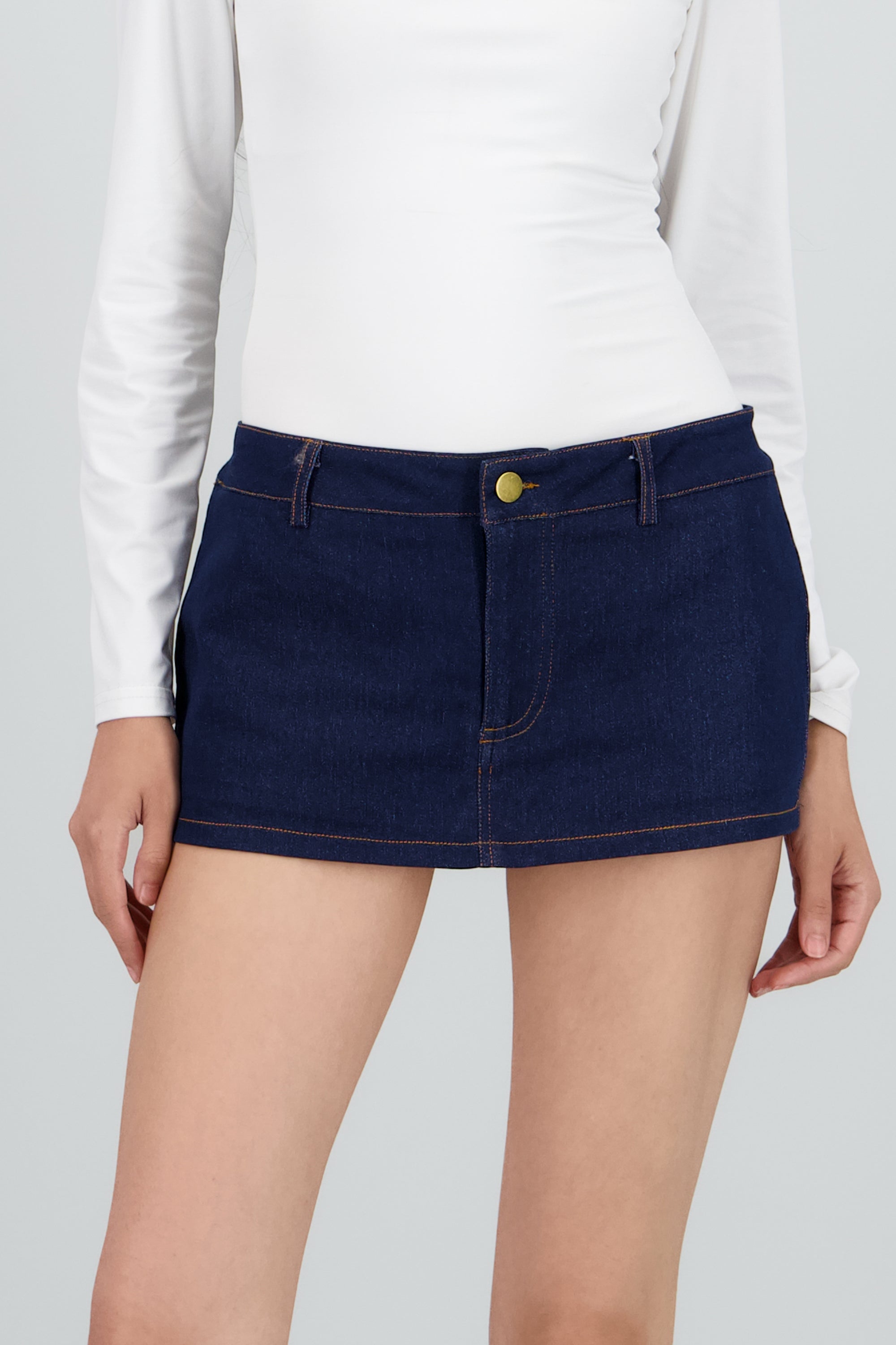 Falda short mini denim DARK WASH
