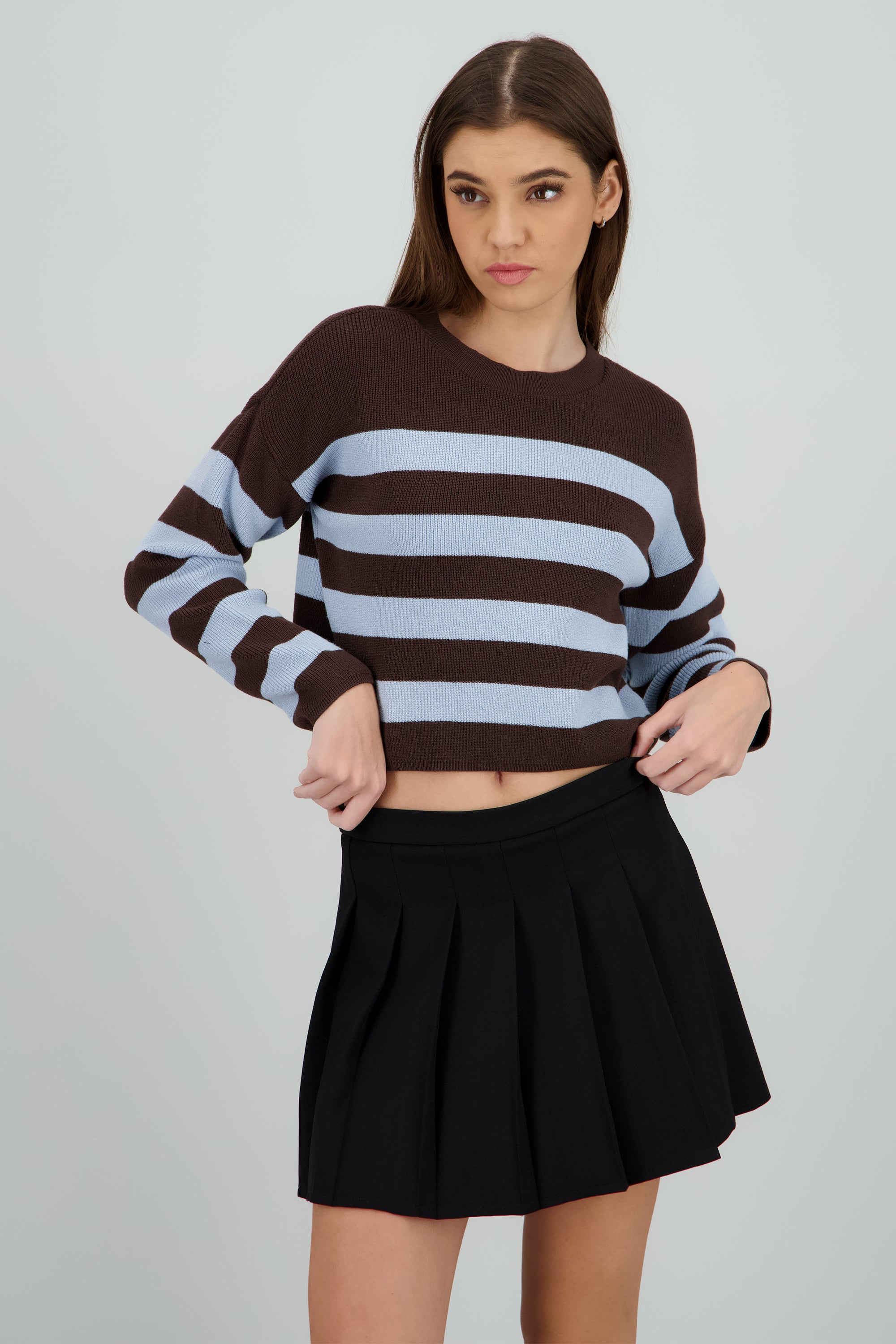 Sueter cuello redondo rayas AZUL COMBO