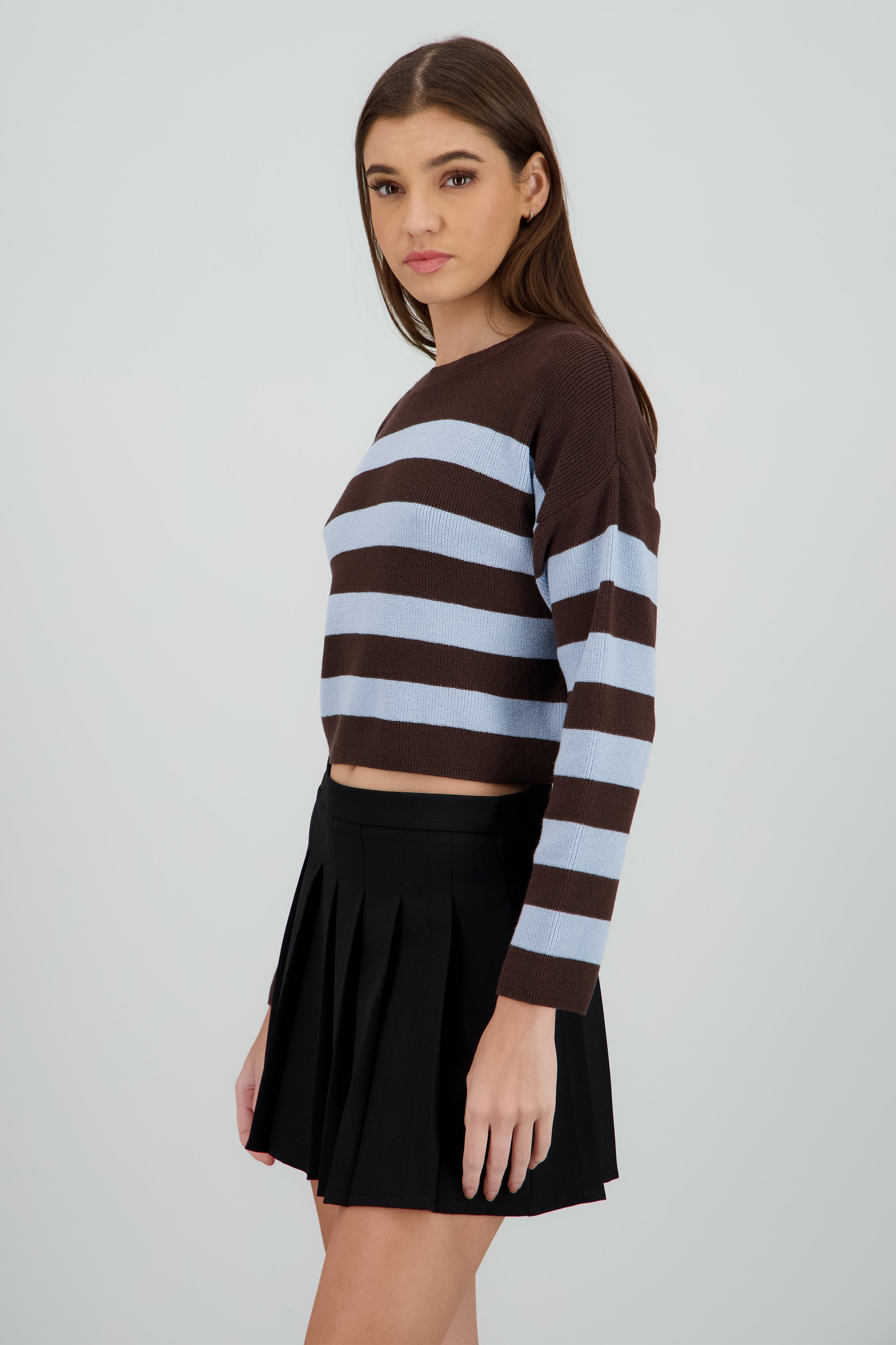 Sueter cuello redondo rayas AZUL COMBO