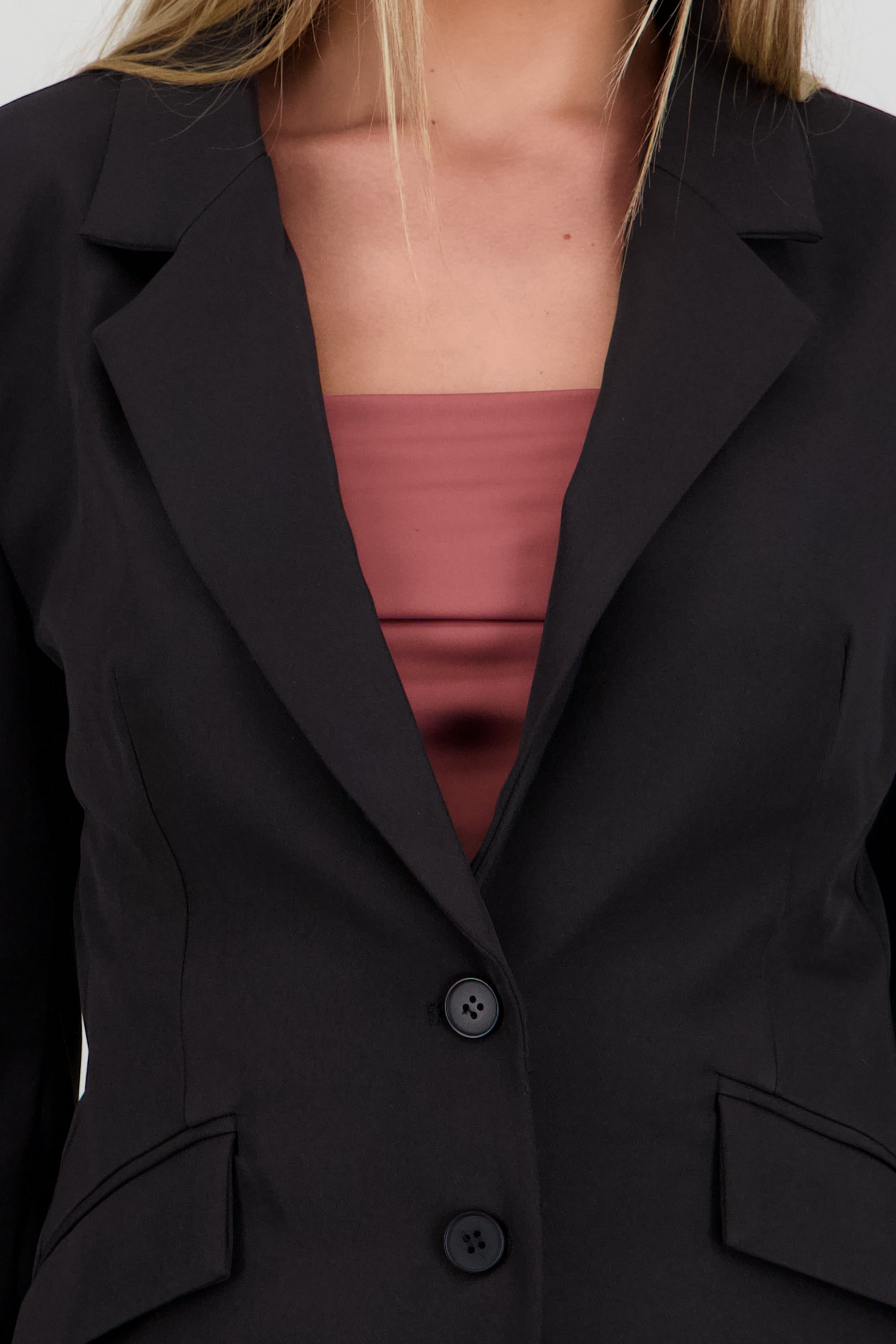 Blazer con botones NEGRO