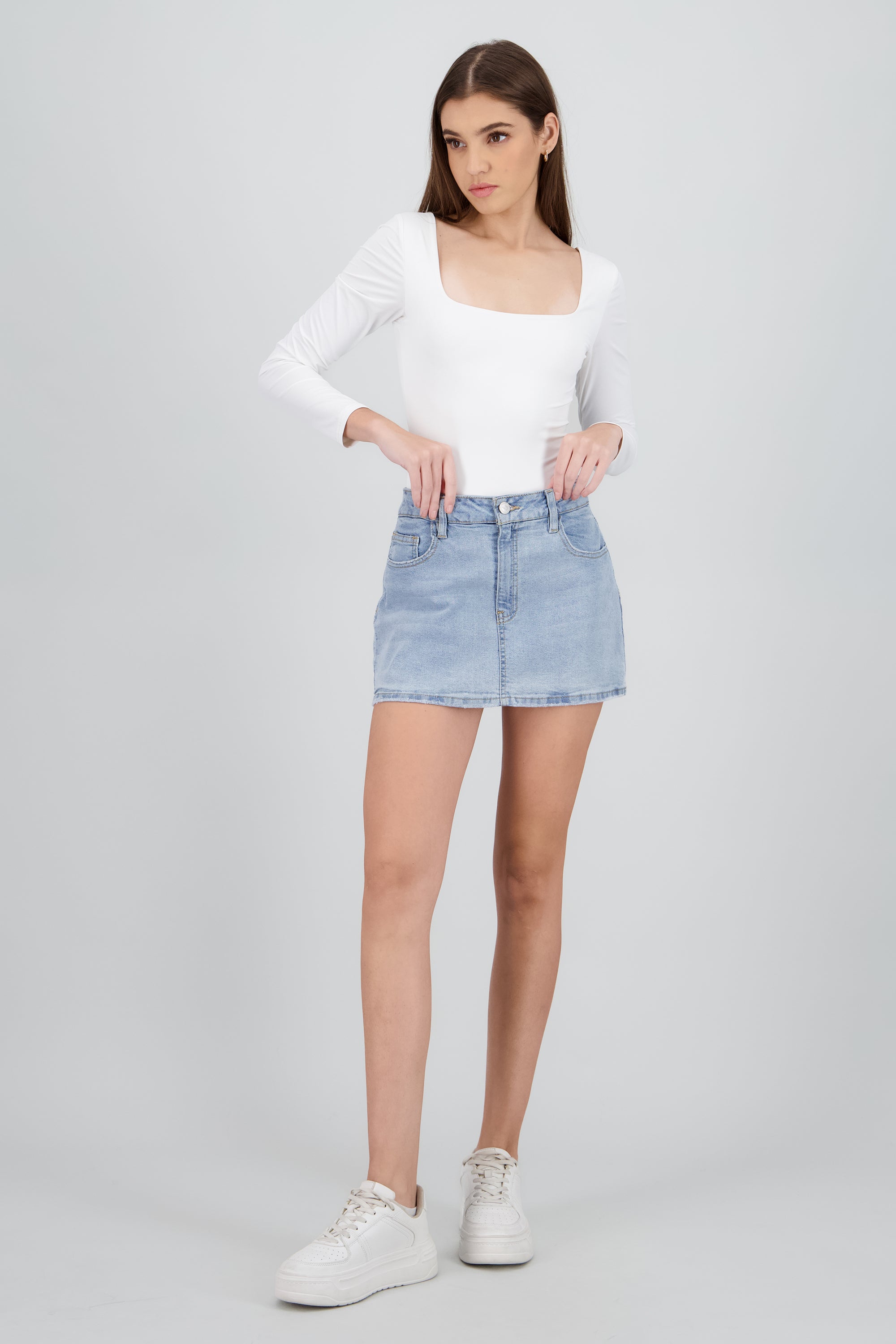 Skort mini básica LIGHT WASH