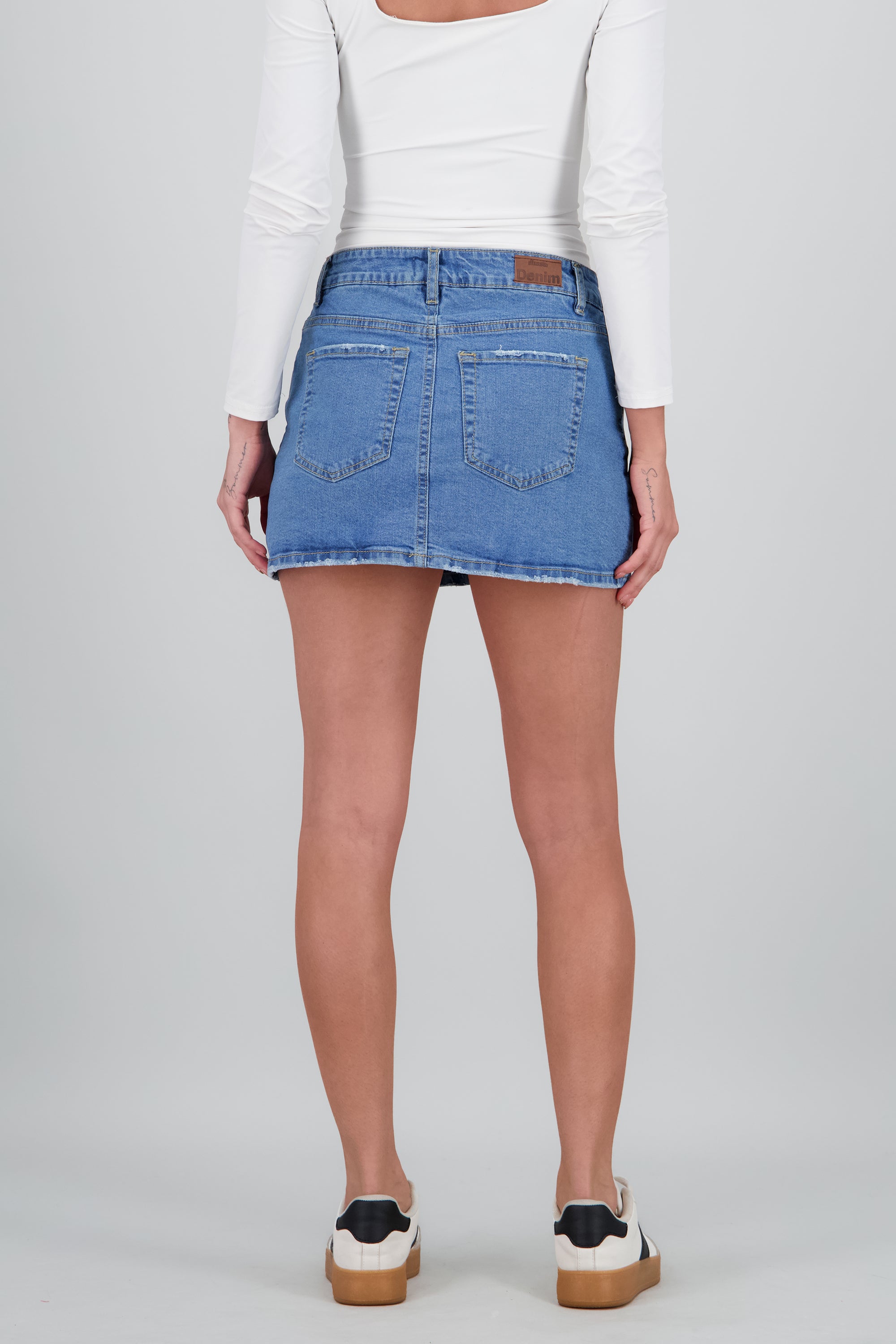 Skort mini básica MEDIUM WASH