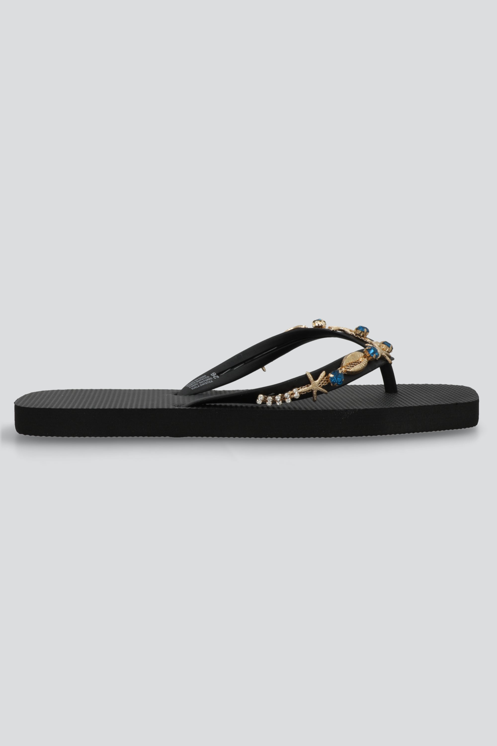 Flip flop aplicaciones del mar NEGRO