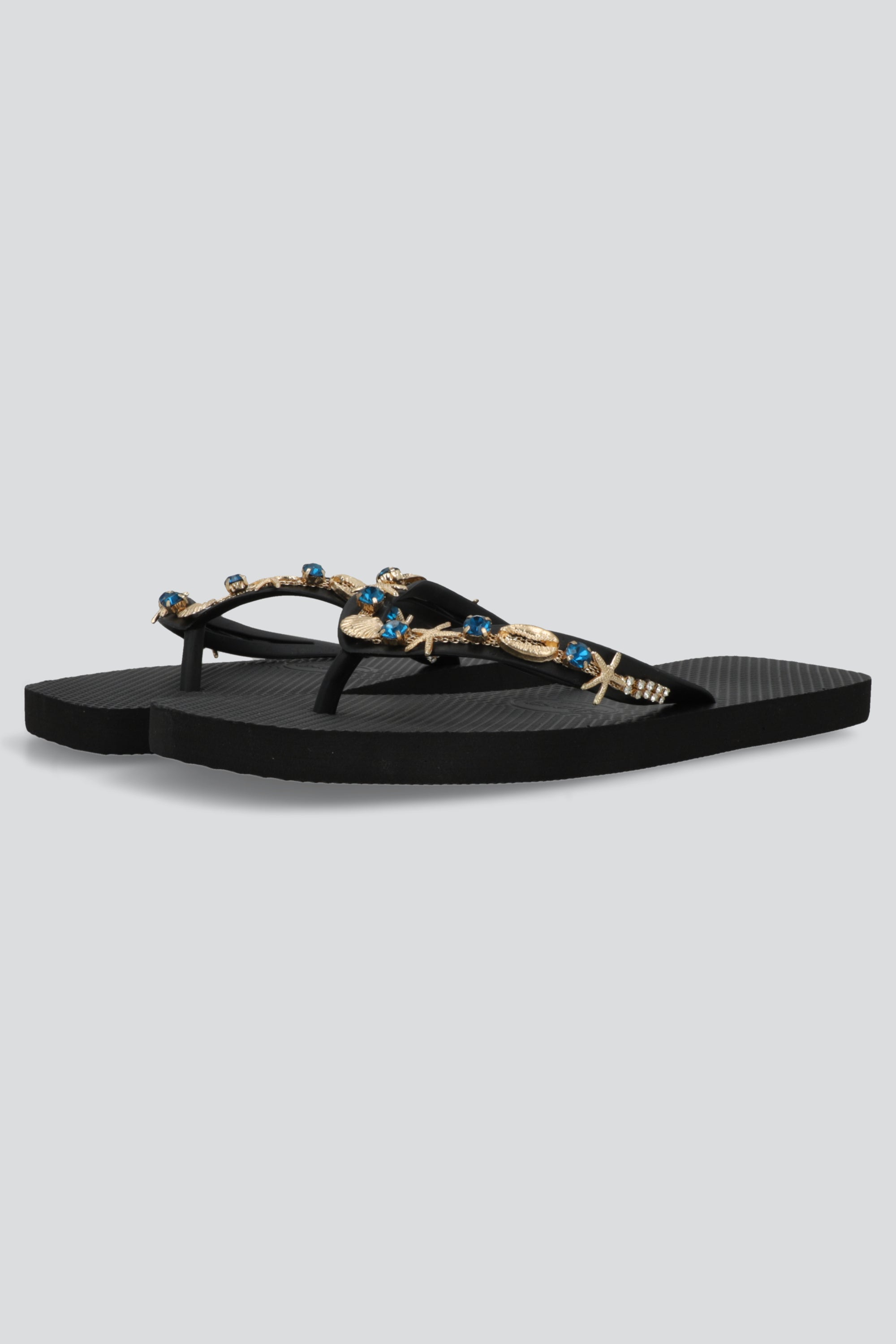 Flip flop aplicaciones del mar NEGRO