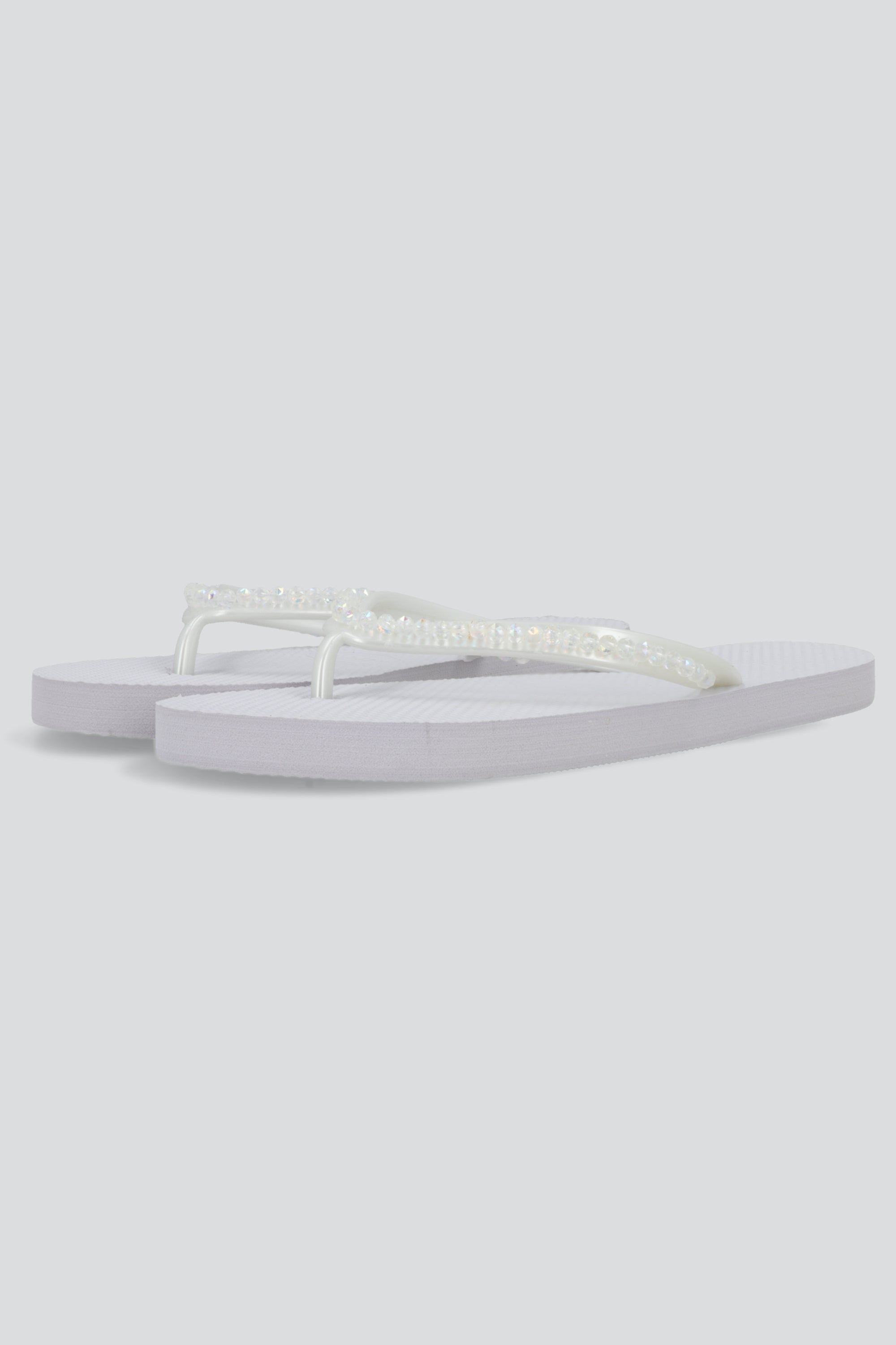 Flip flop gemas transparentes BLANCO