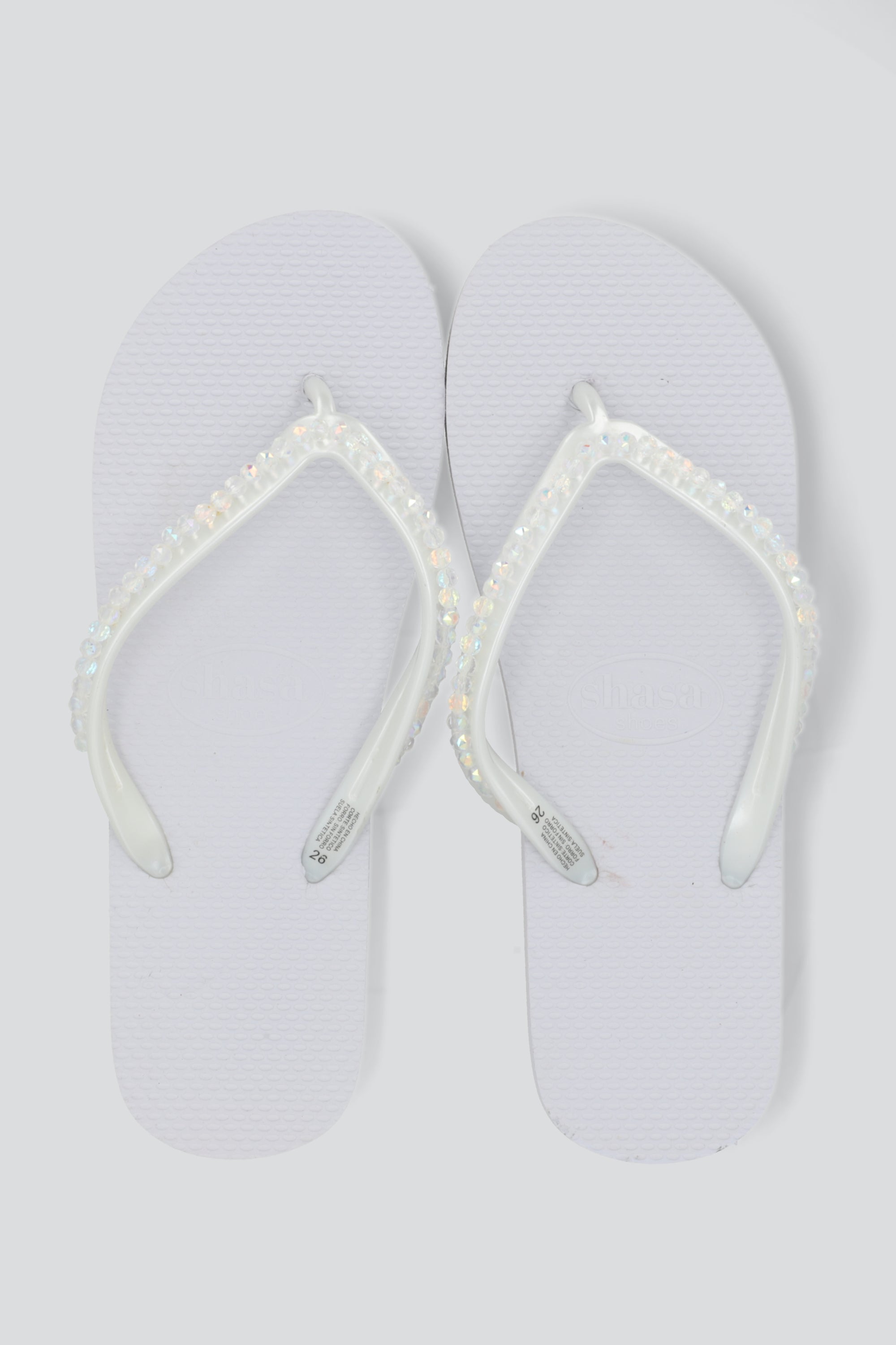 Flip flop gemas transparentes BLANCO