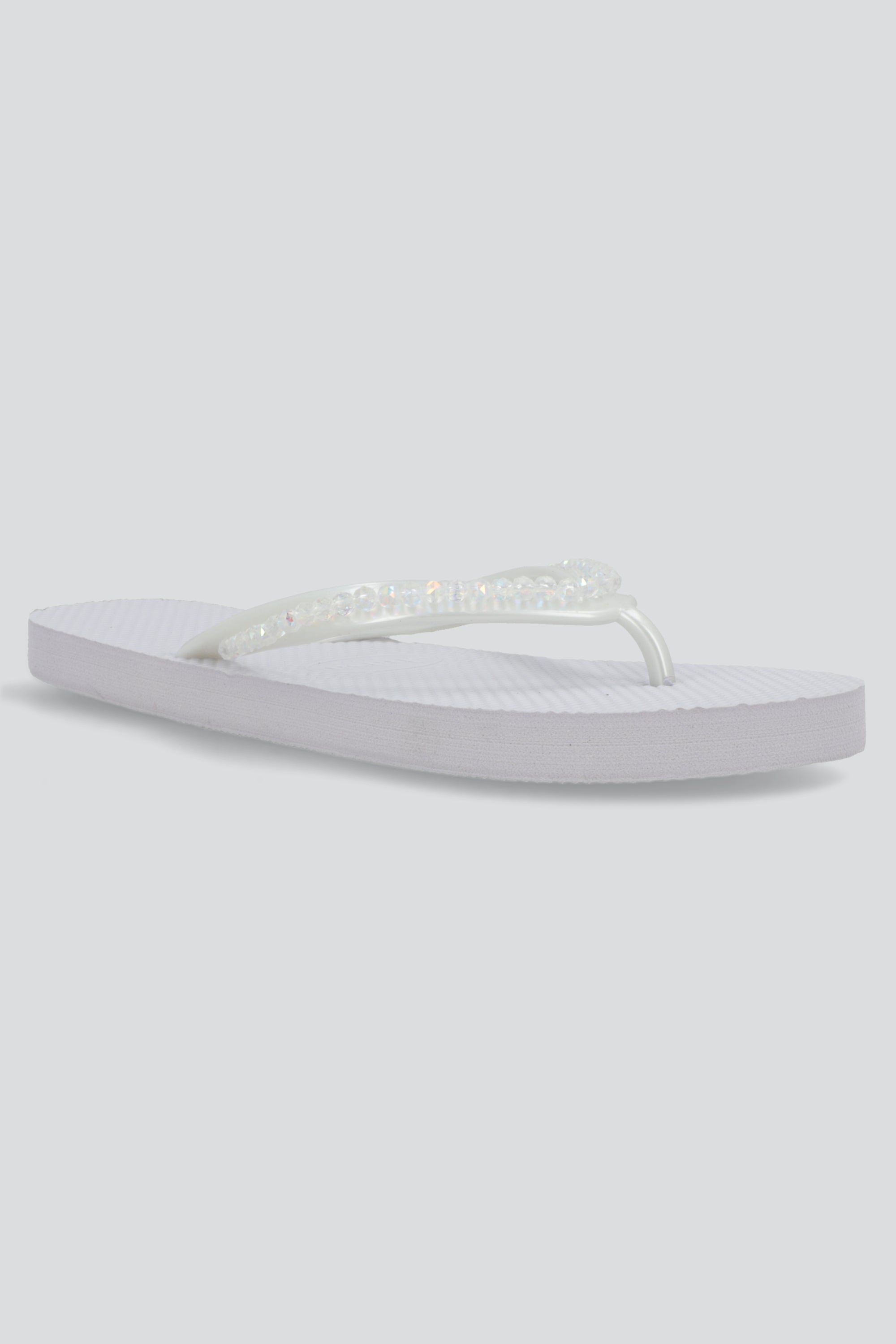 Flip flop gemas transparentes BLANCO