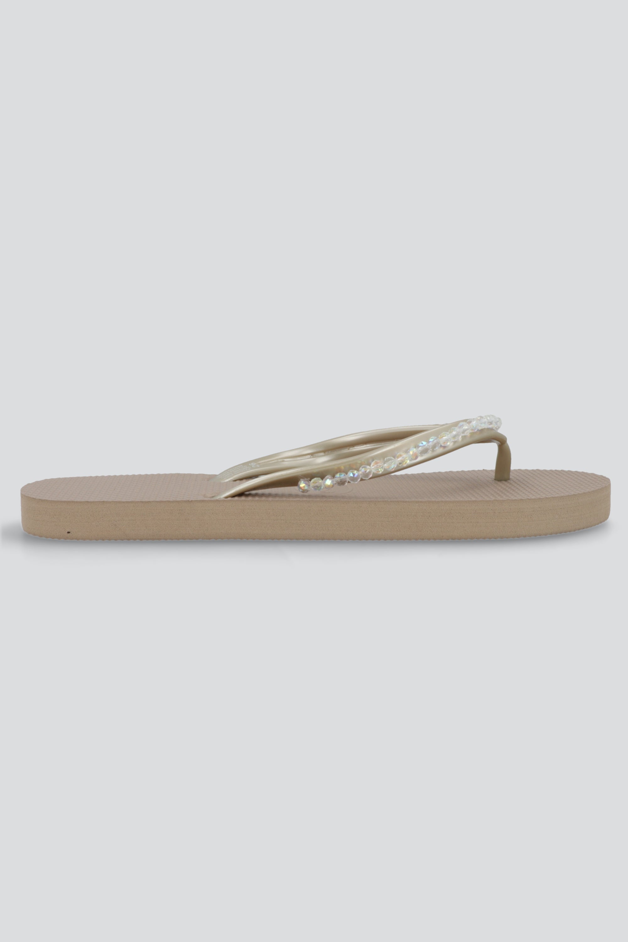 Flip flop gemas transparentes TAUPE
