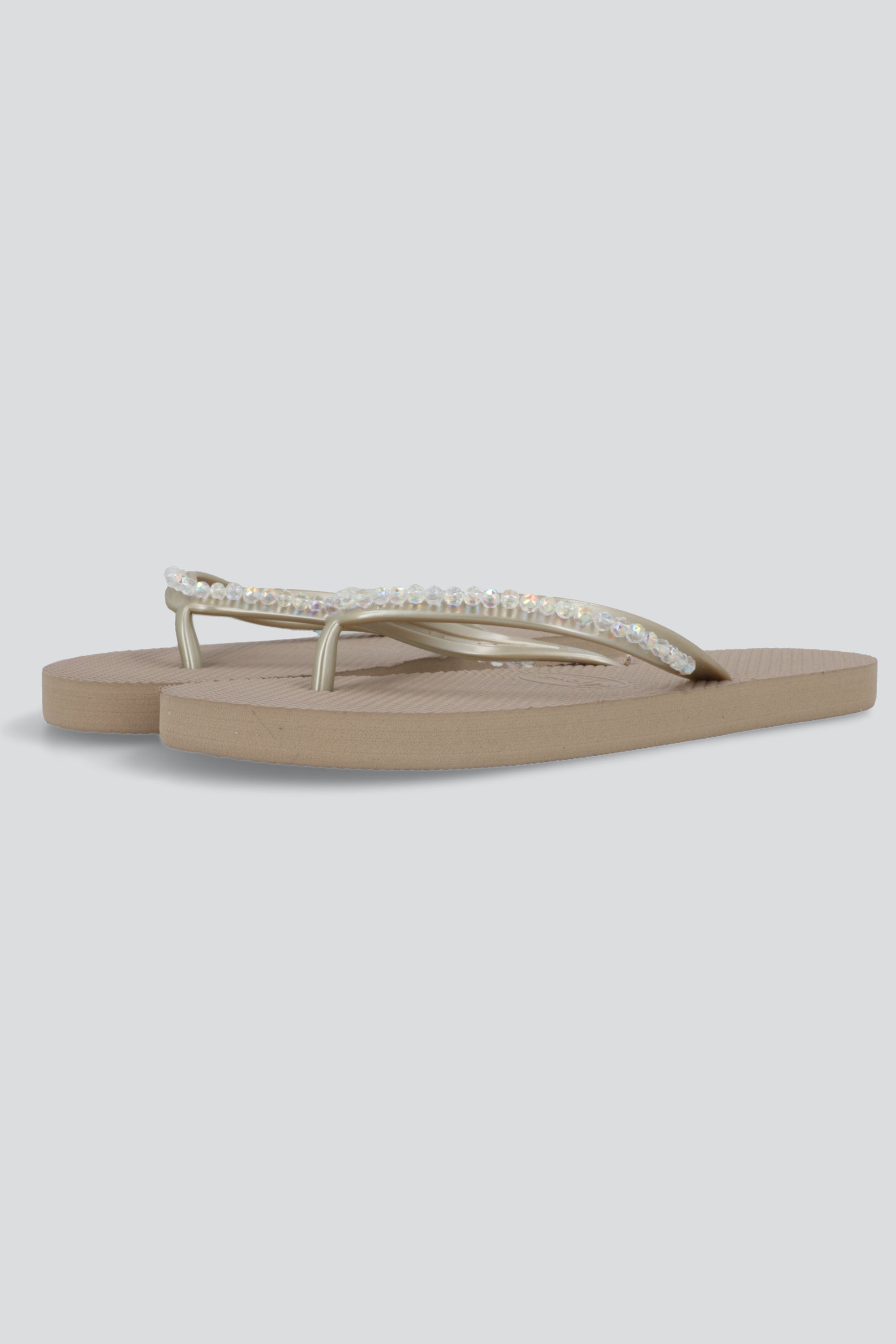 Flip flop gemas transparentes TAUPE